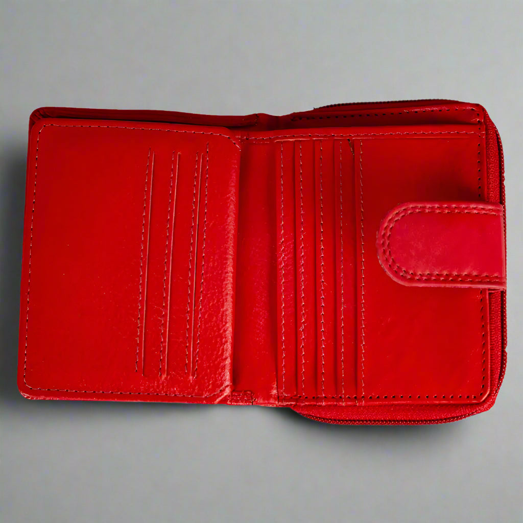 RFID Blocking Leather Wallet for Women - Slim & Small Bifold Design - Secure Credit Card Holder for Travel, Shopping & Everyday Use