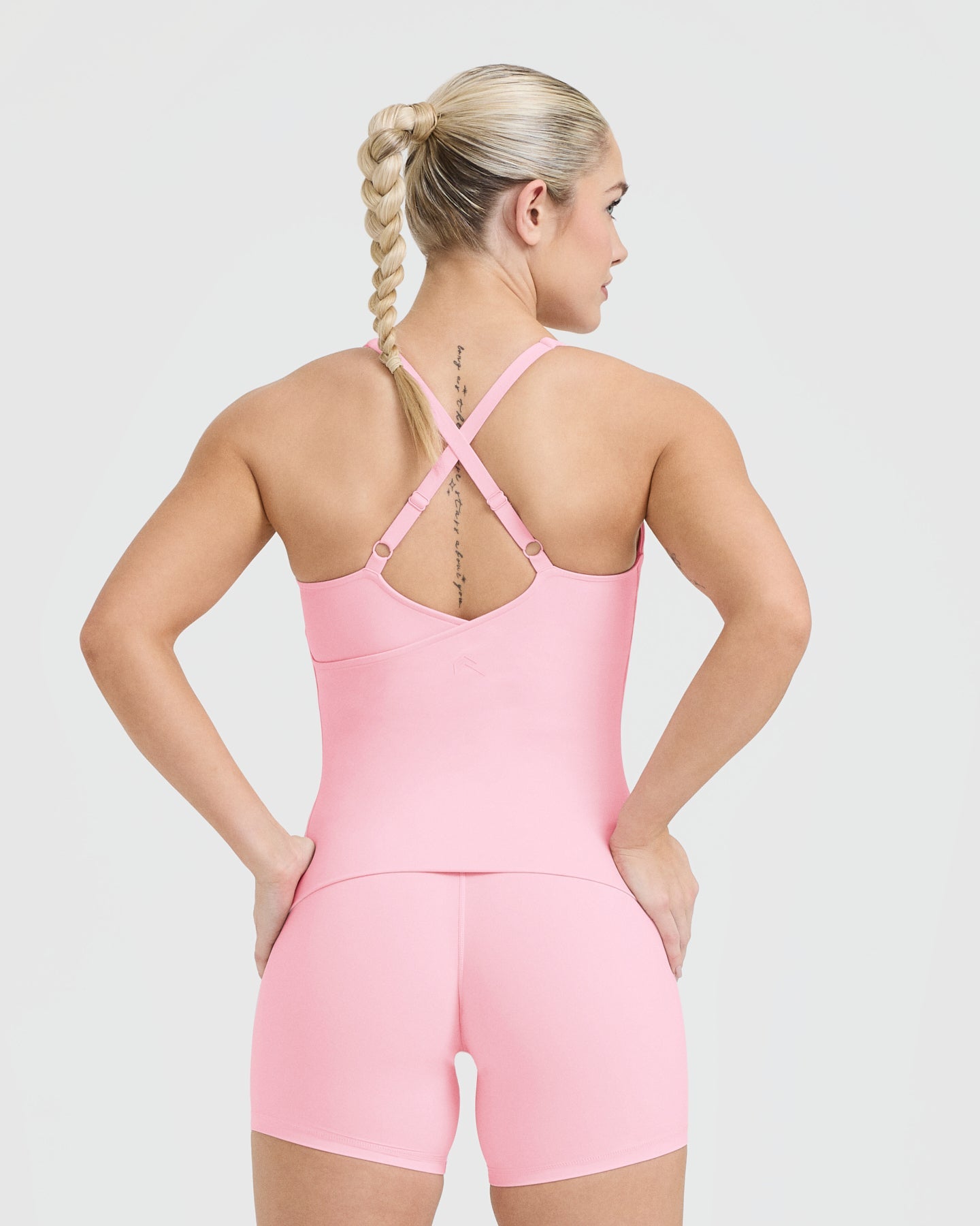 Unified V Neck Cross Back Vest in Petal Pink | Women's Fashion Tops for Casual Wear, Layering & Summer Outfits