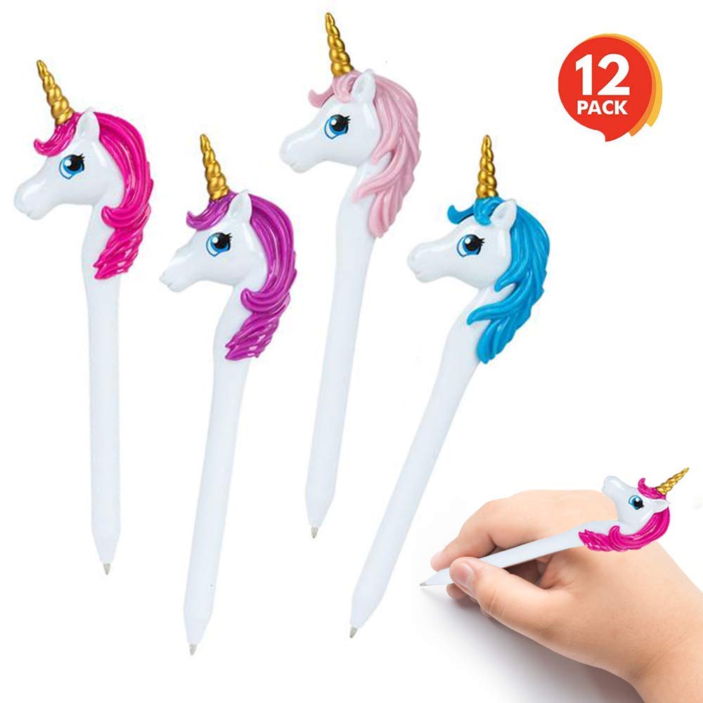 ArtCreativity 12-Pack Unicorn Pens for Kids - Fun School & Party Supplies