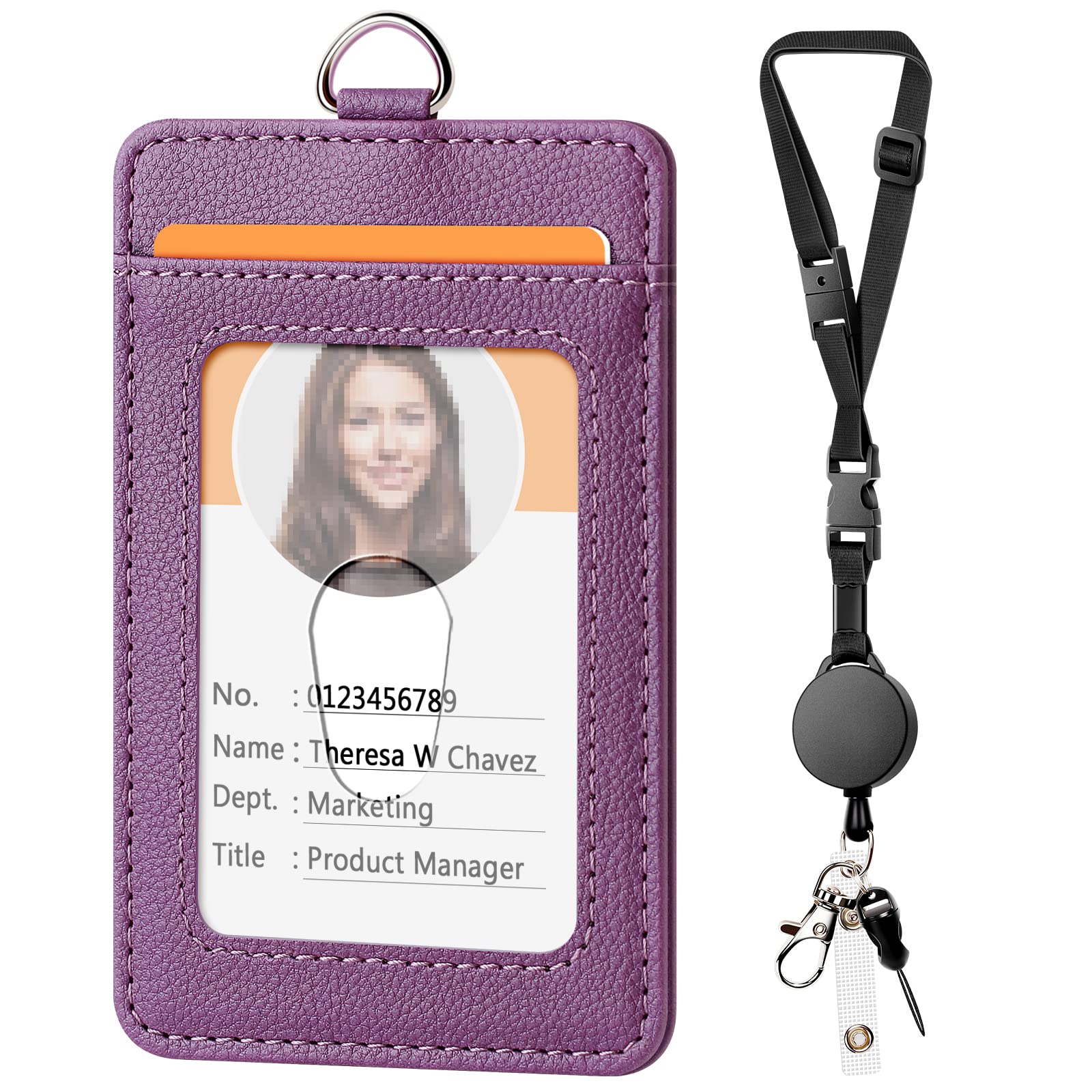 Retractable Lanyard with Breakaway Clasp - Office & School ID Holder