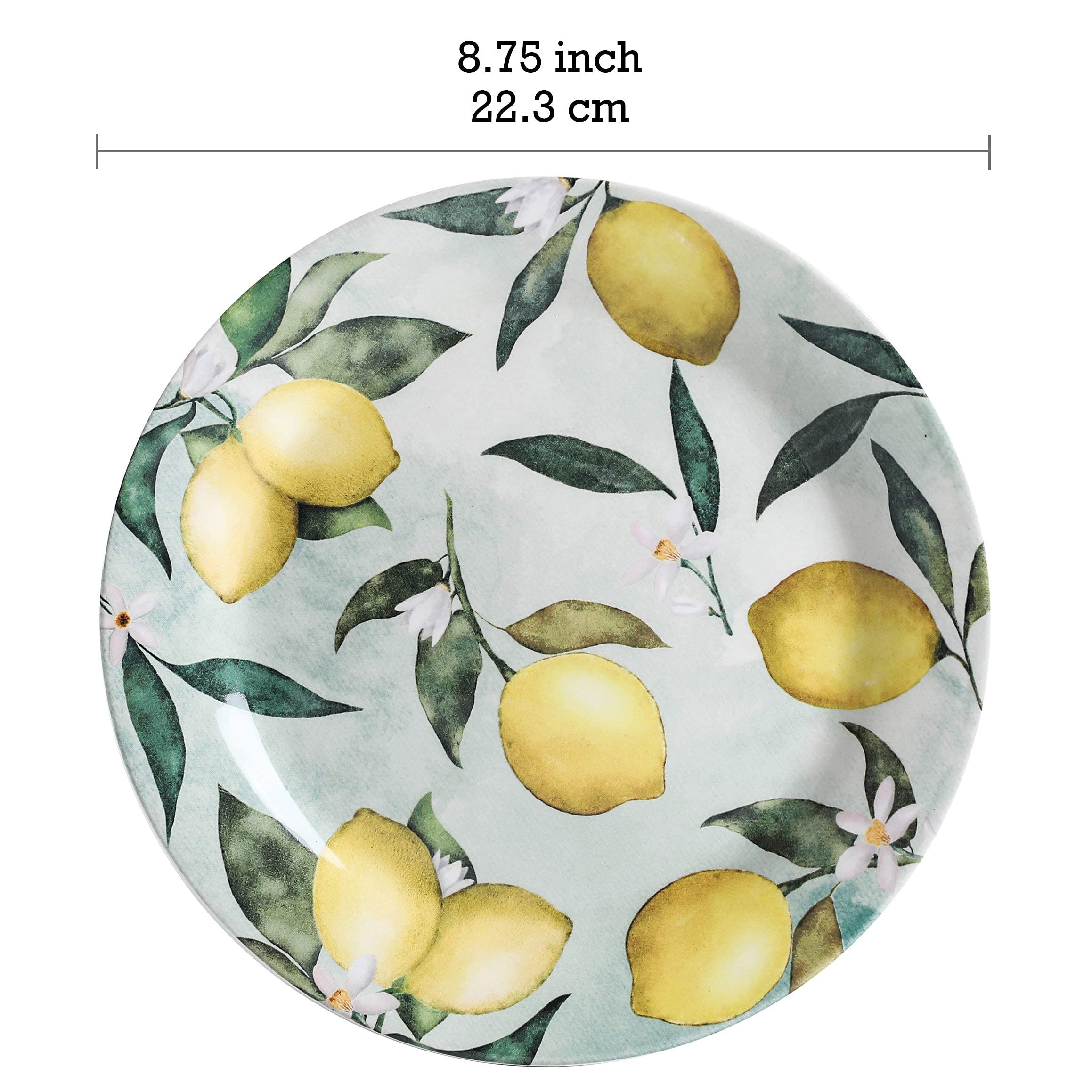 Bico Lemon Dreams 16-Piece Ceramic Dinnerware Set - Service for 4 with 11