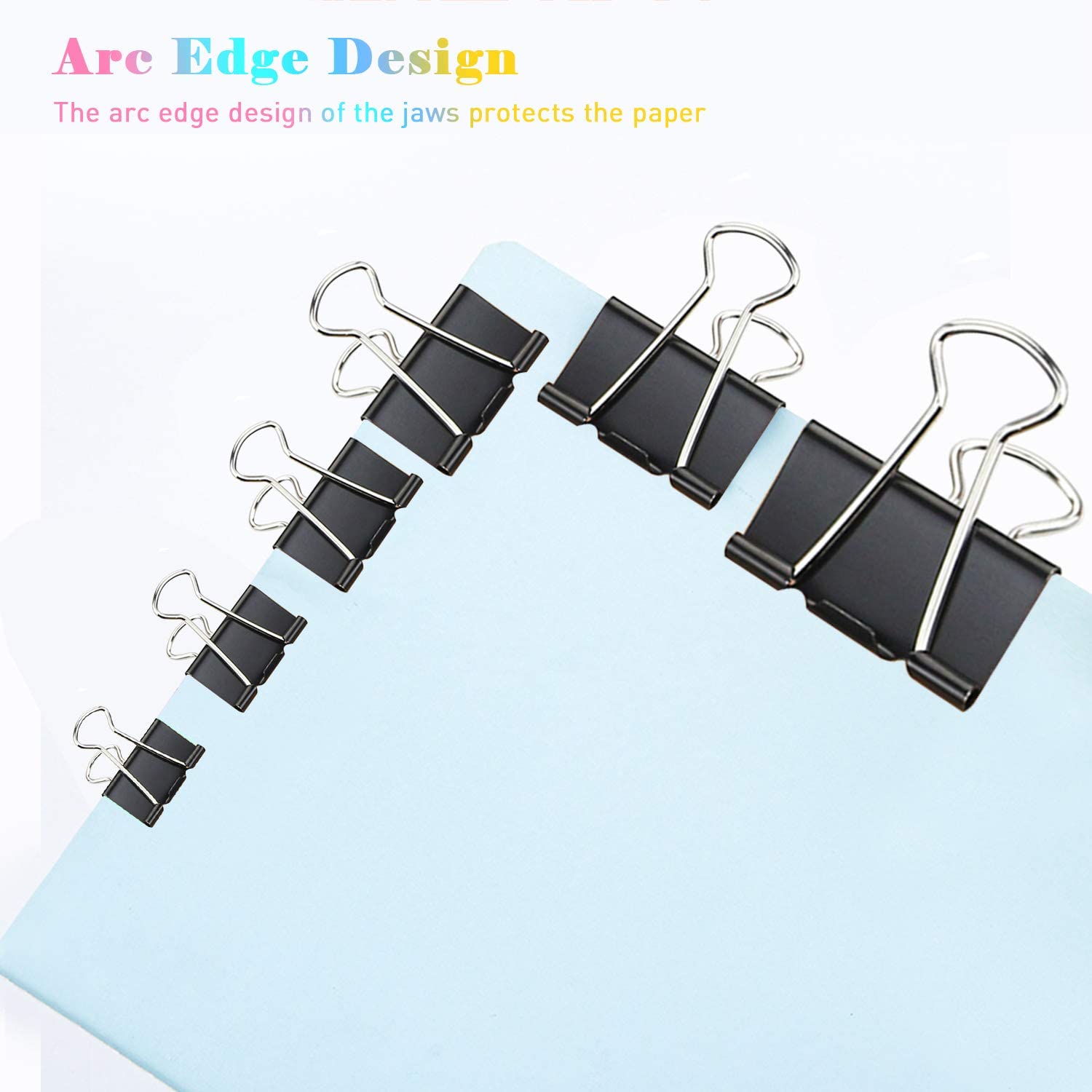 Mini Binder Clips 288 Pack - 5/8 Inch (15mm) Black Small Paper Clips for Office, School & Home Organization - Perfect for Documents, Photos, Notes & Craft Projects