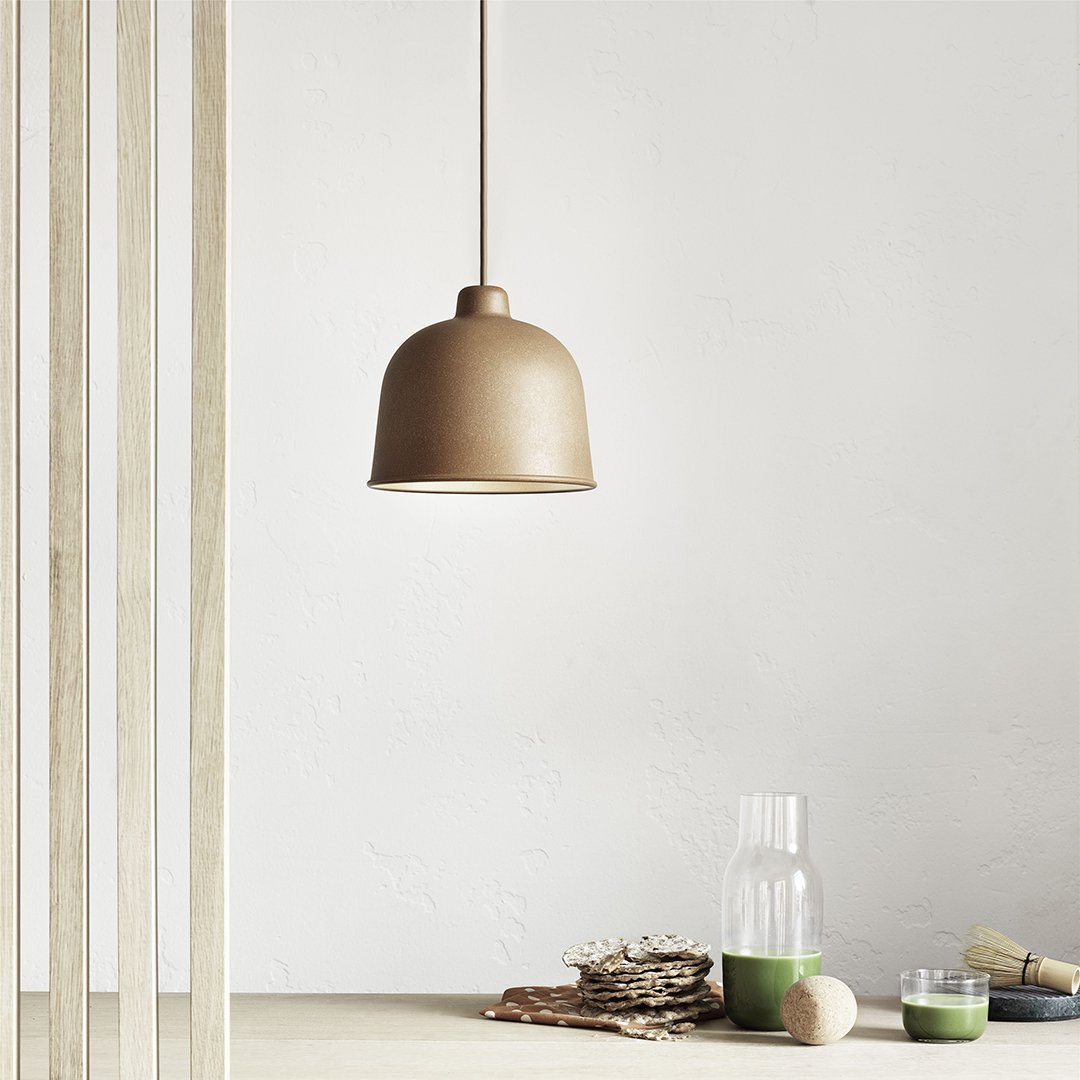 Modern Grain Pendant Light - Handwoven Rattan Hanging Lamp for Dining Room, Kitchen Island & Bedroom - Boho Ceiling Lighting Fixture for Home Decor