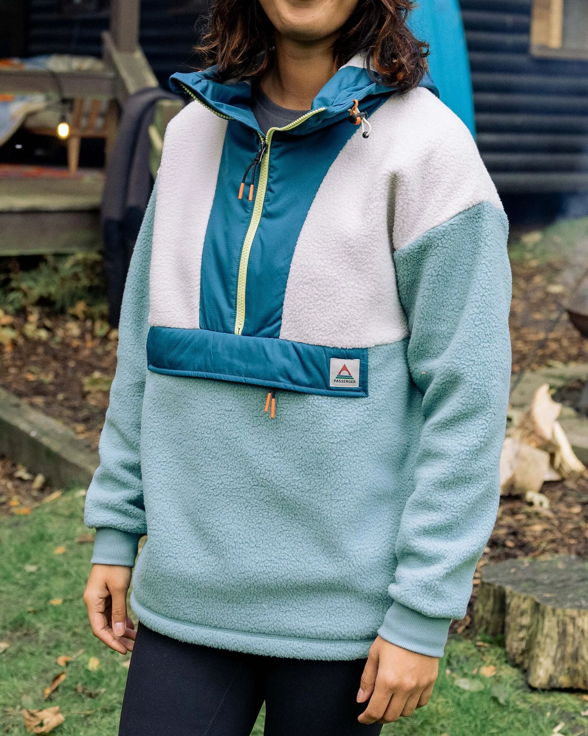 Eco-Friendly Maren Half Zip Recycled Sherpa Fleece Jacket - Arctic Warmth for Outdoor Adventures & Casual Wear