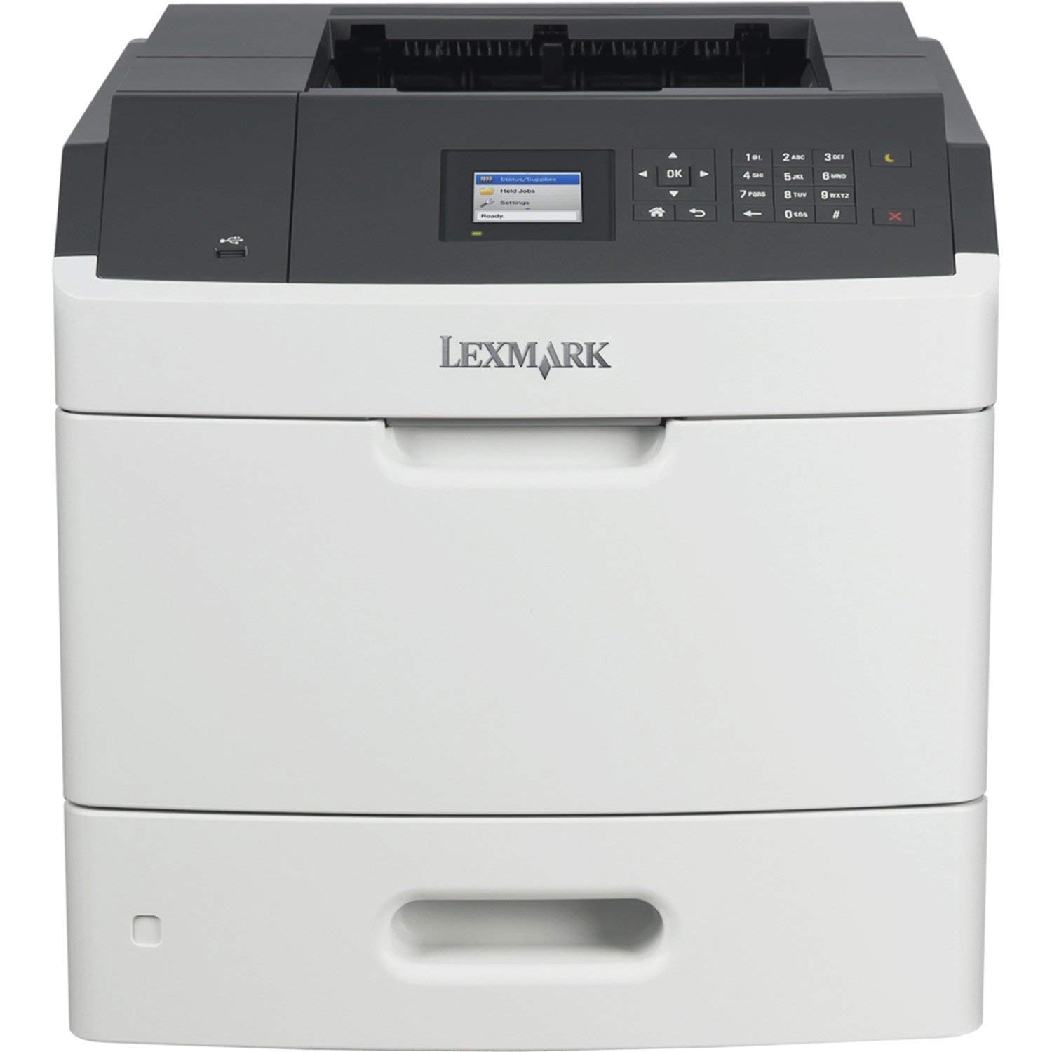 Lexmark MS810N Monochrome Laser Printer - 55ppm High-Speed Printing, 1200x1200 dpi Resolution - Desktop Office Printer with 650-Sheet Capacity, LCD Display, Gigabit Ethernet & USB (Renewed) - Perfect for Home Offices, Small Businesses & Professional Printing Needs