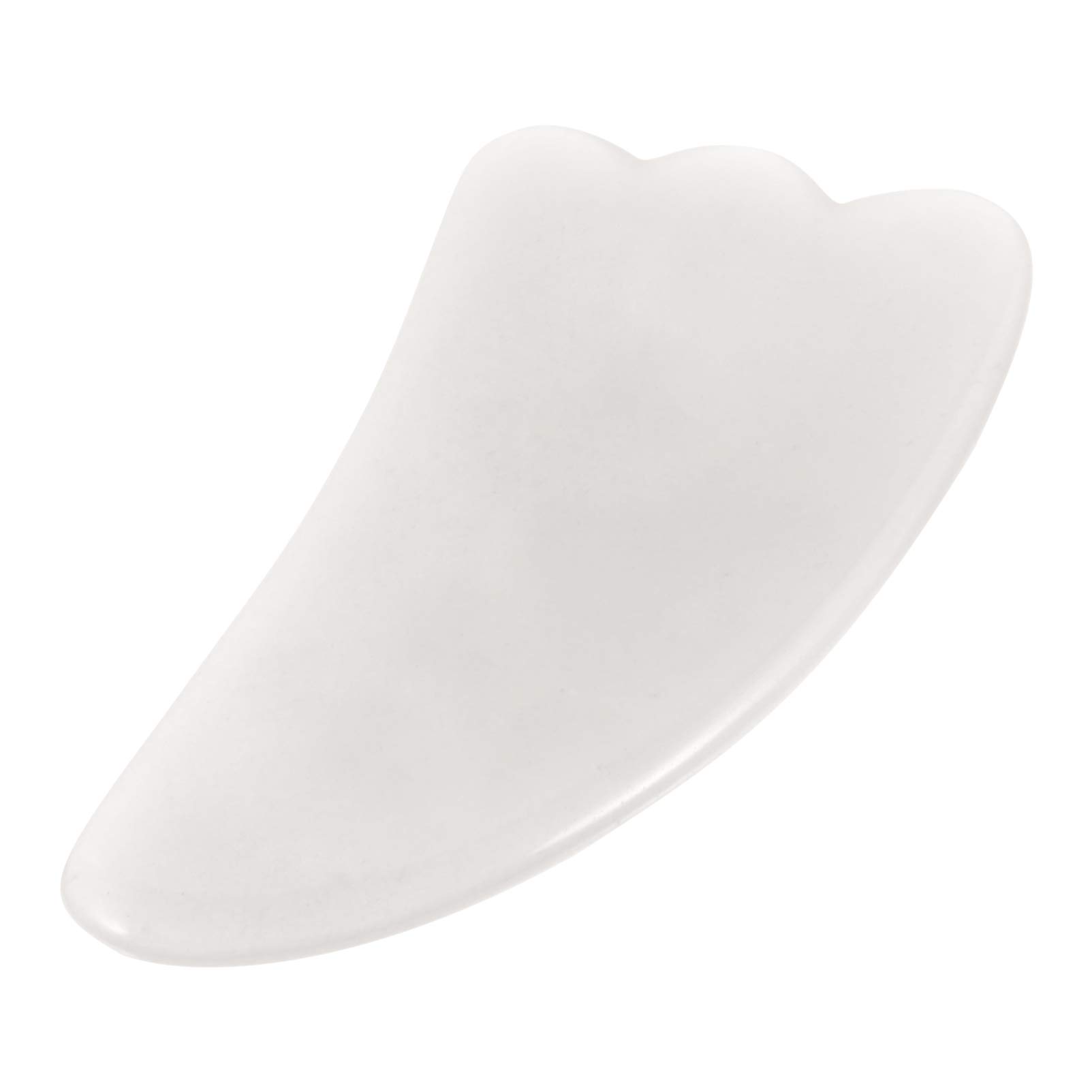 Healifty Jade Face Massager - Portable Gua Sha Scraping Tool for Facial & Body Massage, Relaxation & Skincare - White - Perfect for Home, Spa & Travel Use