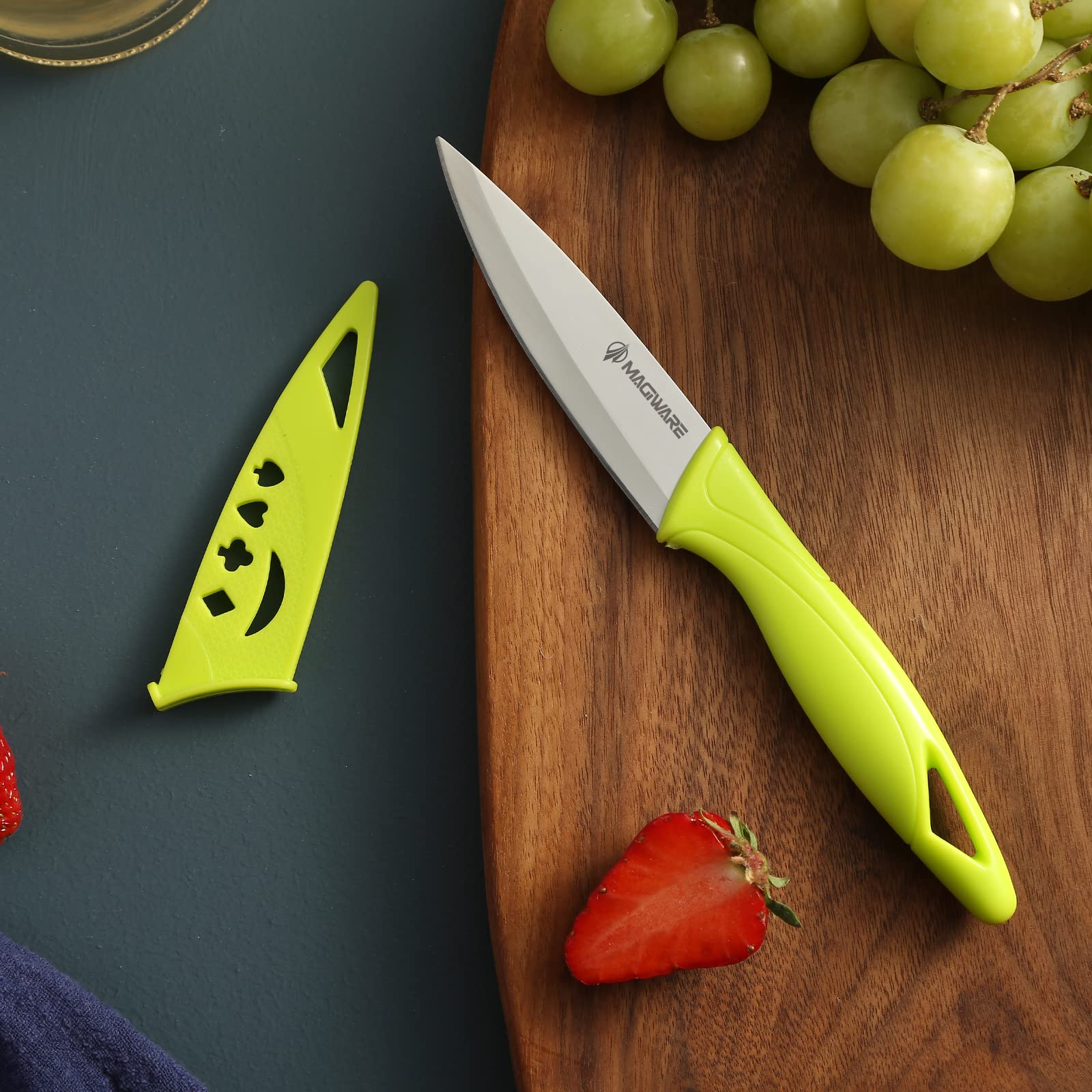 8PCS Ultra Sharp Paring Knife Set with Cover - 3.5 Inch Small Kitchen Knives for Vegetables, Fruits & Precision Cutting | Perfect for Meal Prep, Cooking & Crafting
