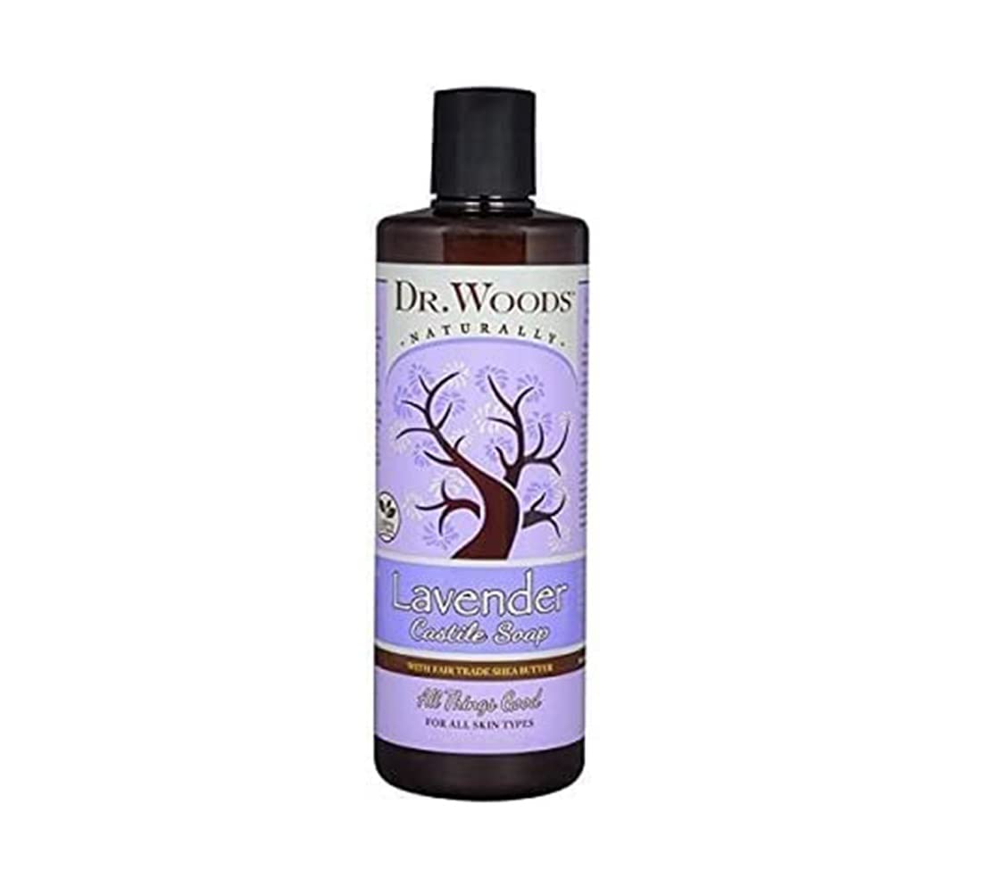 Organic Shea Butter & Lavender Soap by Dr. Woods - 16 Oz | Moisturizing Body Wash for Dry Skin, Sensitive Skin Care | Perfect for Shower, Bath & Relaxation