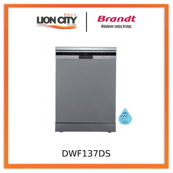 Brandt DWF137DS 24 Inch Built-In Dishwasher - Energy Star Certified, Stainless Steel Interior, Quiet Operation - Perfect for Small Kitchens, Apartments, and RVs
