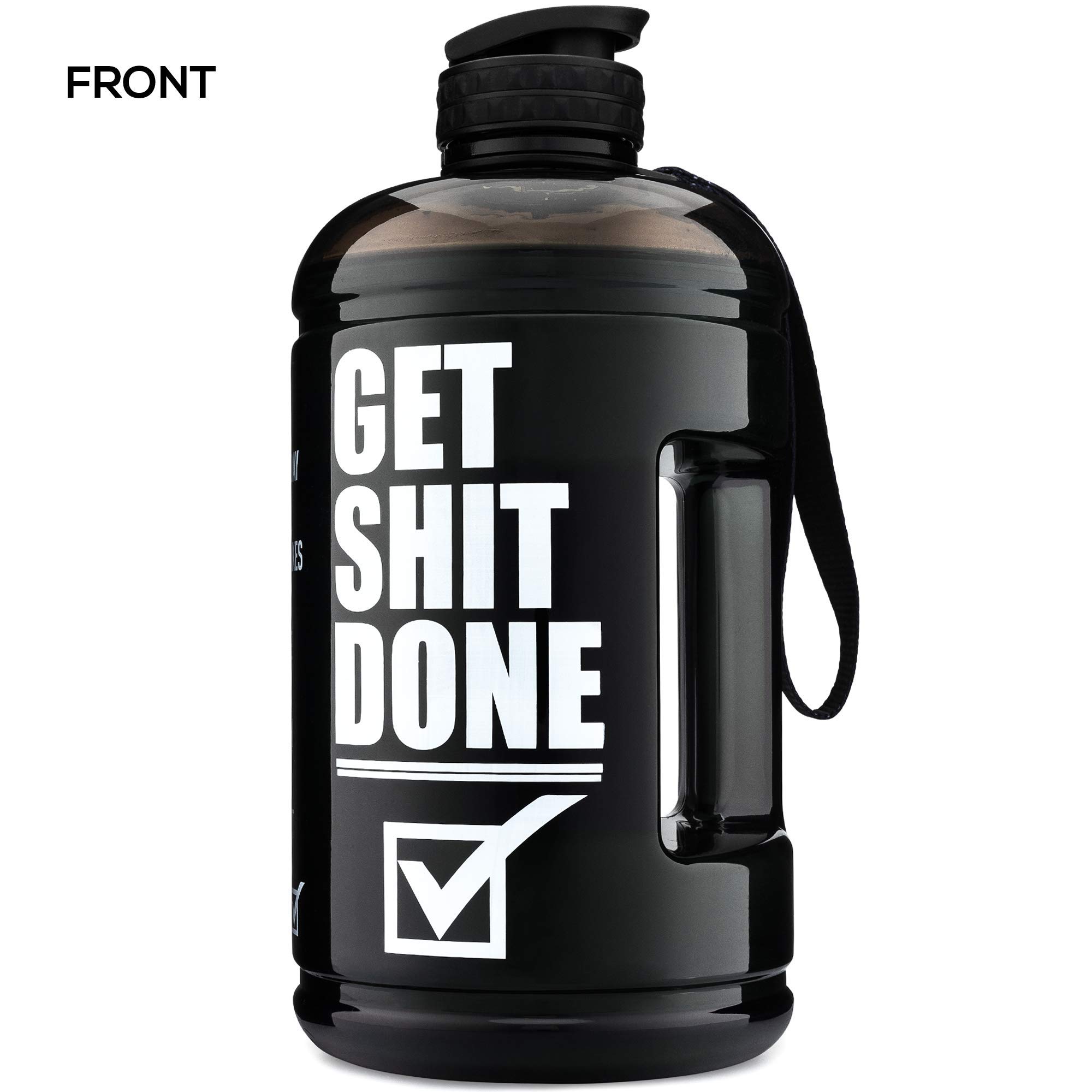 64oz Motivational Water Bottle with Straw & Time Markers - Gym, Hiking, Office