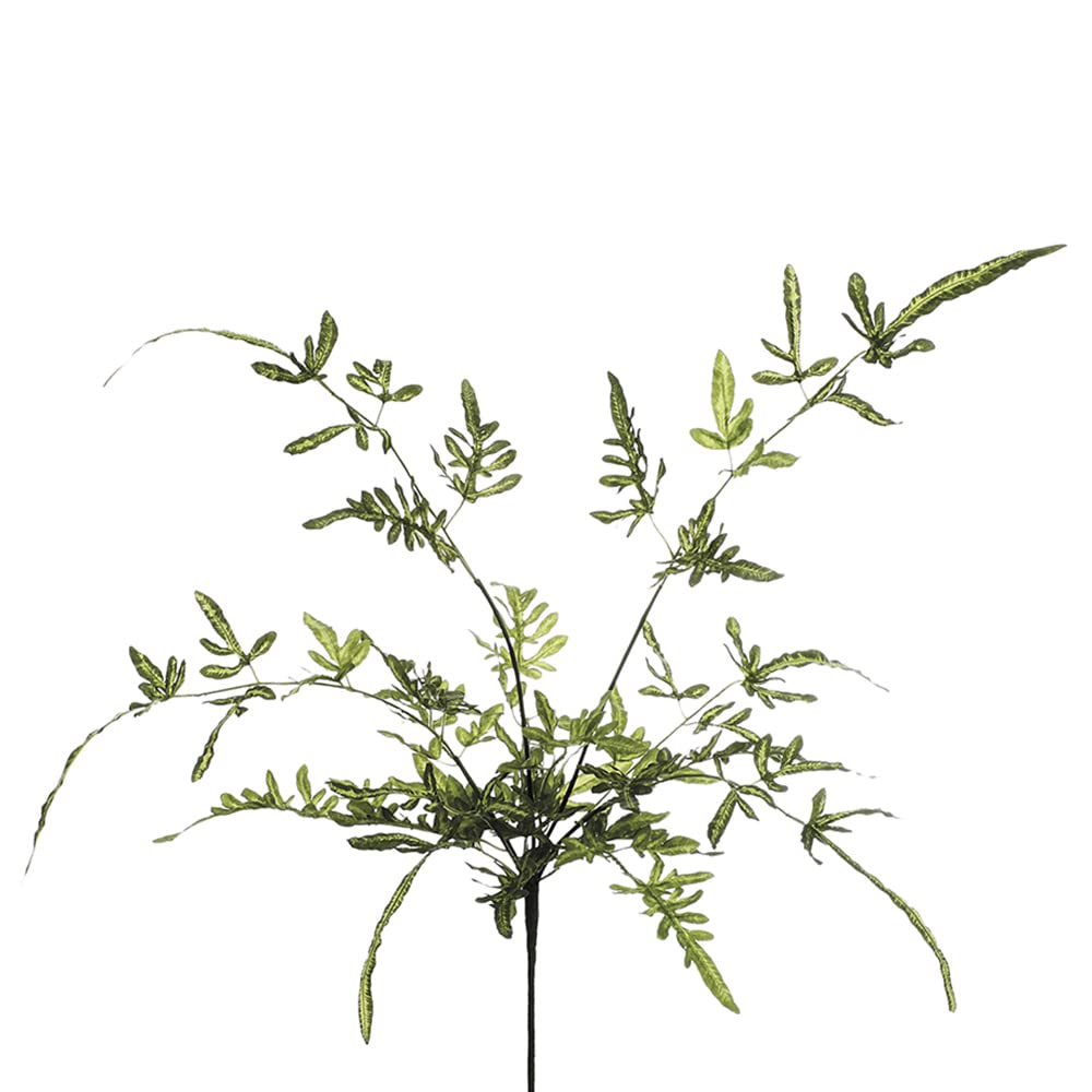 21 Inch Artificial Lace Fern Plant Bush - Realistic Green Faux Greenery (Pack of 12) for Home Decor, Office Plants, Wedding Centerpieces & Indoor Greenery Arrangements