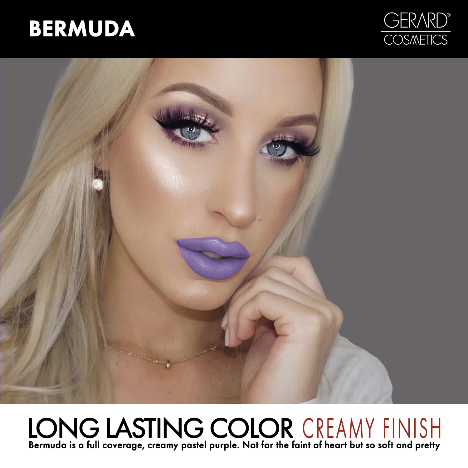 Gerard Cosmetics Super Pigmented Purple Lip Gloss with LED Light & Mirror - Hydrating Shiny Liquid Lipstick, Cruelty Free, Made in USA | Perfect for Night Out, Party Makeup & Gift Giving