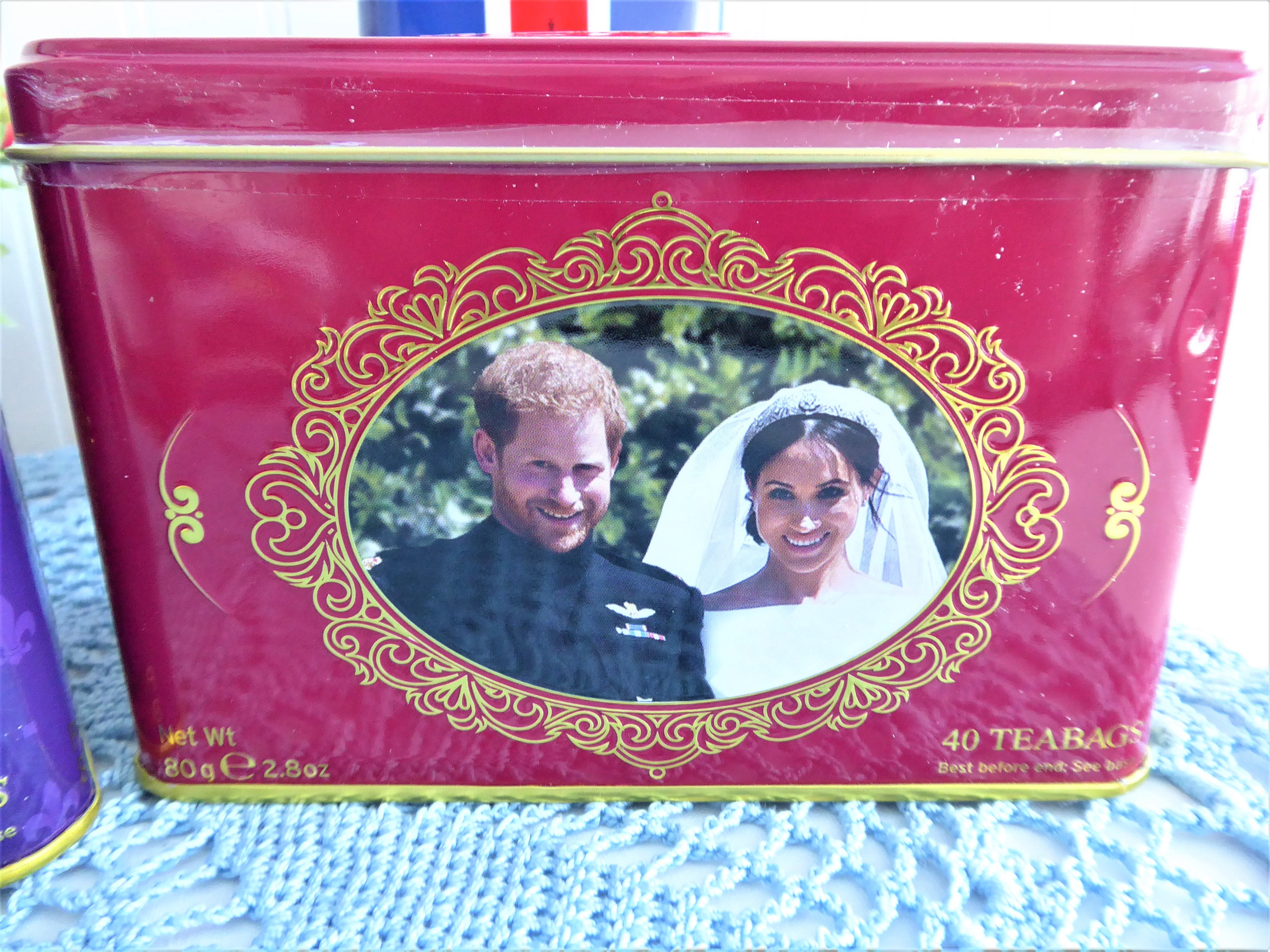 Royal Wedding Commemorative Tea Tins - Duke & Duchess of Cambridge & Sussex - Perfect for Tea Lovers, Collectors & Royal Memorabilia Fans - Great for Gifts, Home Decor & British Tea Parties