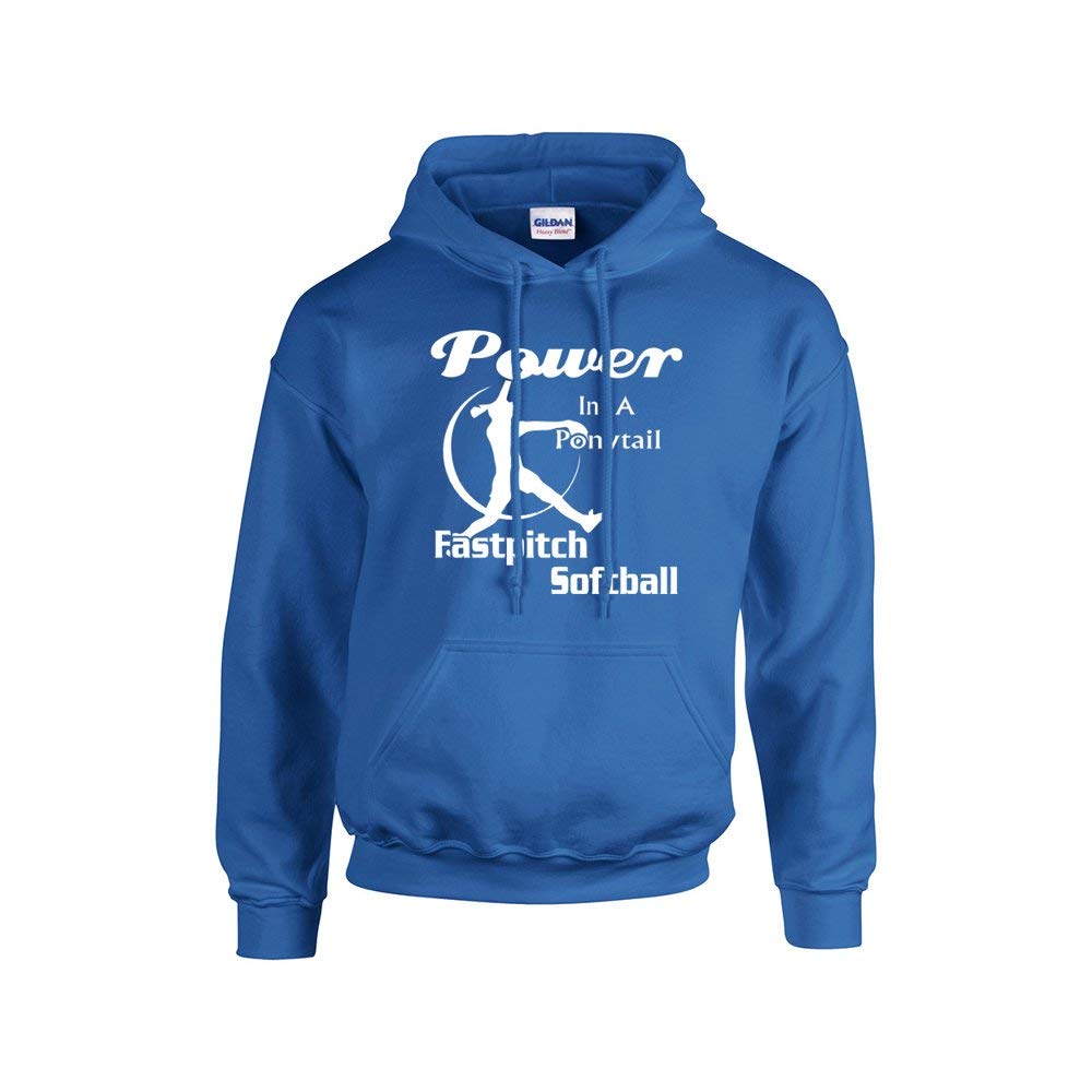 Power in A Ponytail Softball Hooded Sweatshirt - Comfortable & Stylish Warm Pullover for Women Athletes | Perfect for Training, Games & Casual Wear