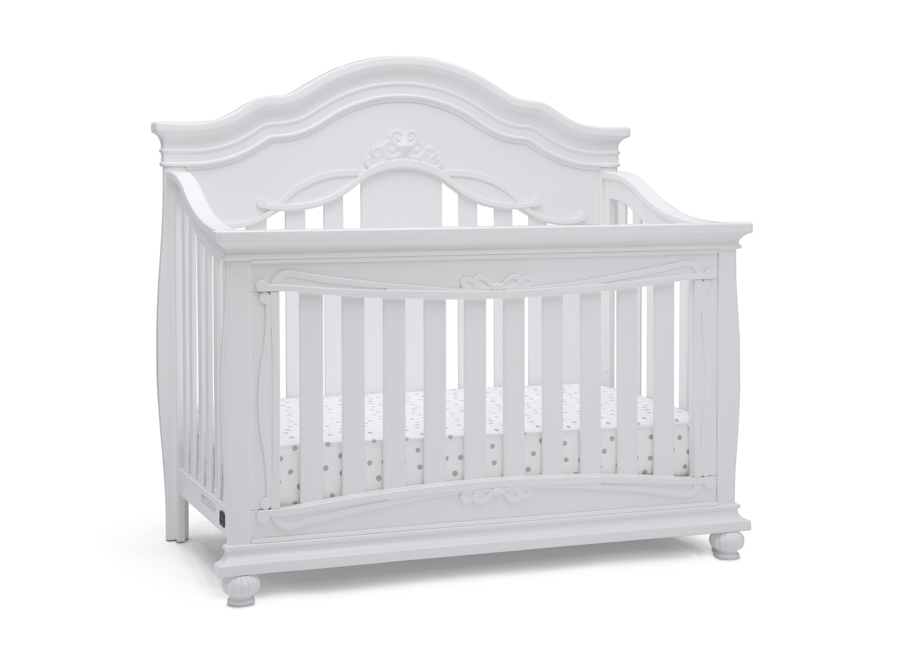 Fairytale 5-in-1 Convertible Baby Crib with Conversion Rails - Nursery Bedroom Furniture for Newborn to Toddler - Perfect for Modern Nursery, Daycare & Small Spaces