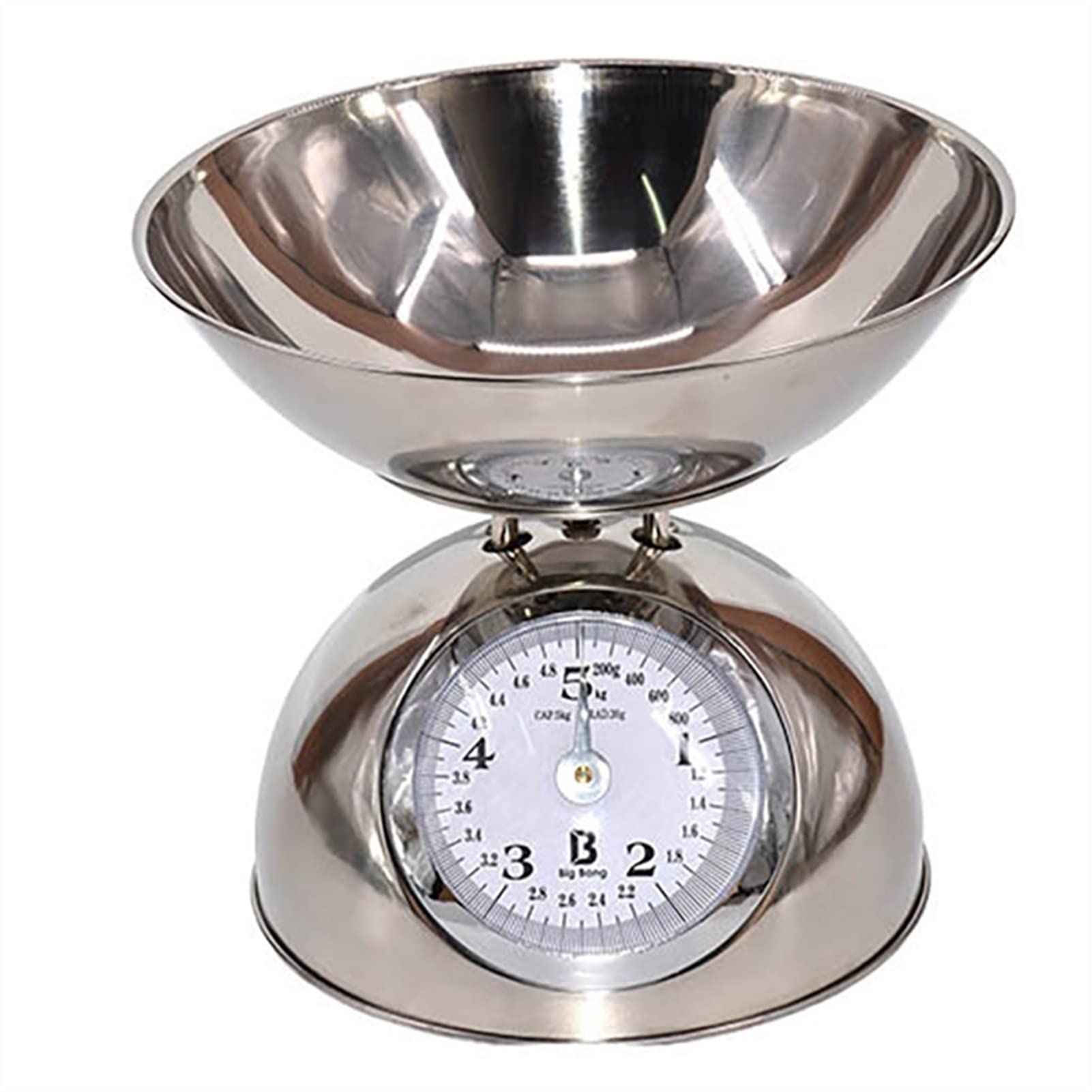 Precision Digital Kitchen Scale - Stainless Steel Food Scale for Baking, Cooking & Portion Control - Retro Small Table Scale for Home & Restaurant Use (Silver) - Perfect for Meal Prep, Baking & Healthy Eating