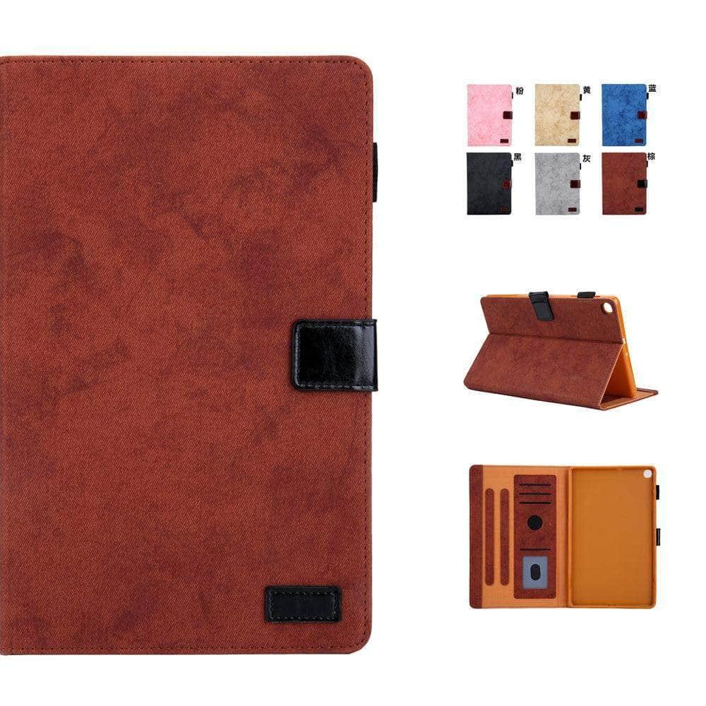 Premium PU Leather Case with Soft TPU Back for Samsung Galaxy Tab A 8.0 (2019) - Compatible with S Pen (Model P200/P205) | Slim Protective Cover for Work, Travel & Daily Use