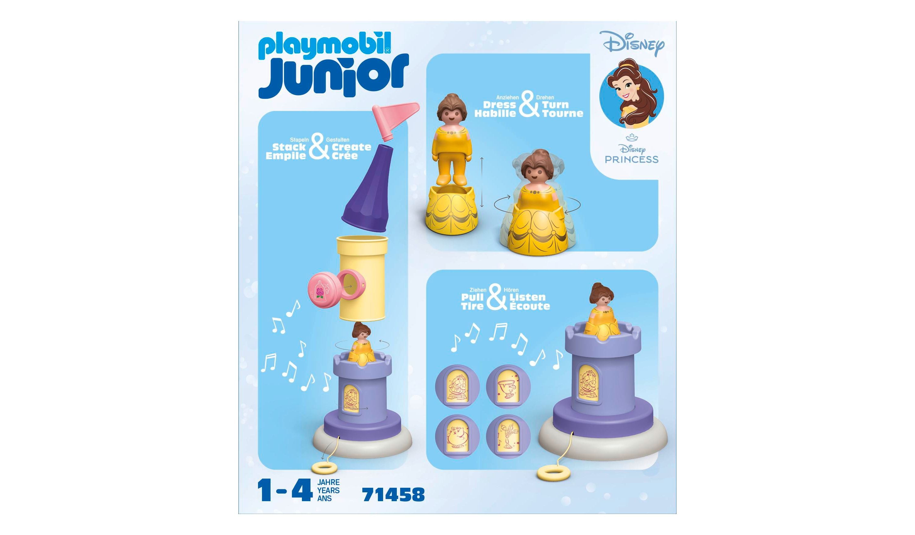 Belle Play Tower Musical Fantasy Playset for Kids - Disney Princess Toy with Lights & Sounds - Perfect for Pretend Play, Birthday Gifts & Indoor Activities