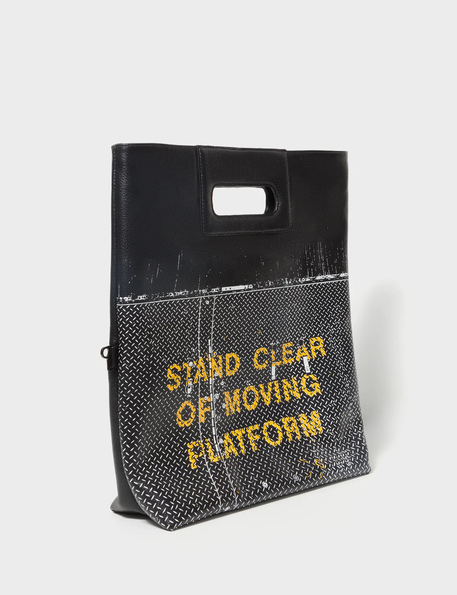 Milo Convertible Crossbody Bag for Women - Black Leather with Metal Platform Print - Perfect for Travel, Work, and Everyday Use