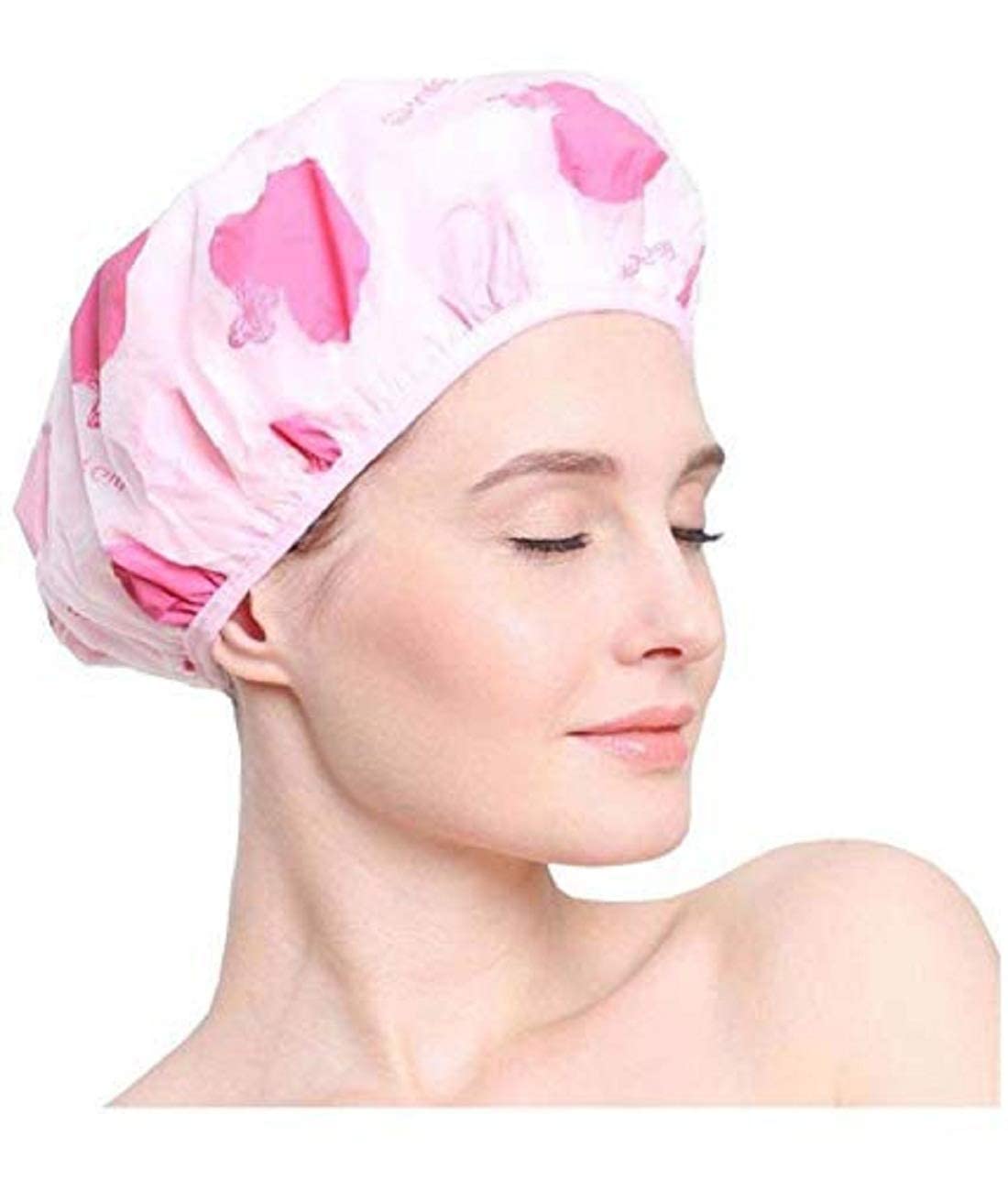 ORBIT HOUSE Women's Waterproof Reusable Shower Cap Bath Hat - 3 Pack Multicolor Hair Protection for Swimming, Spa & Travel | Soft Elastic Band & Stylish Design