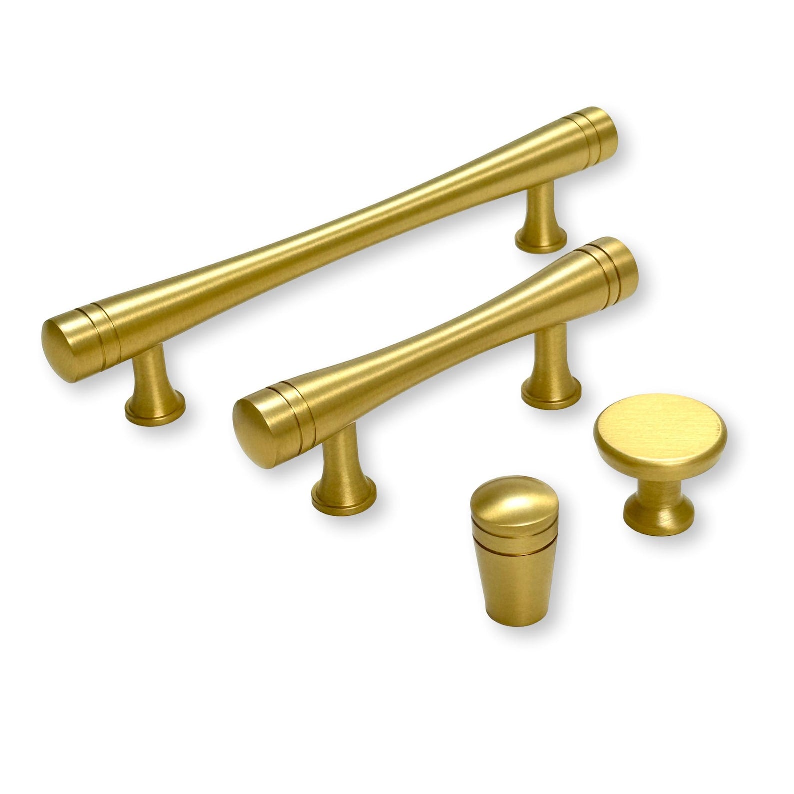 Elegant Satin Brass Cabinet Knobs & Drawer Pulls - Vintage Style Hardware for Kitchen, Bathroom & Furniture Upgrade