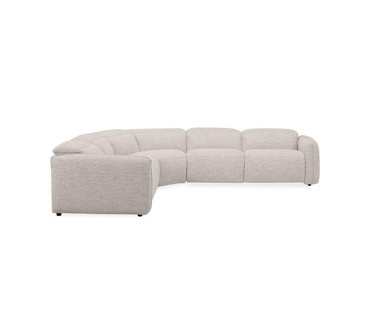 Ryden 5-Piece Modular Power Reclining Sectional Sofa Set with USB Chargers - Modern L-Shaped Living Room Furniture for Home Theater & Family Gatherings