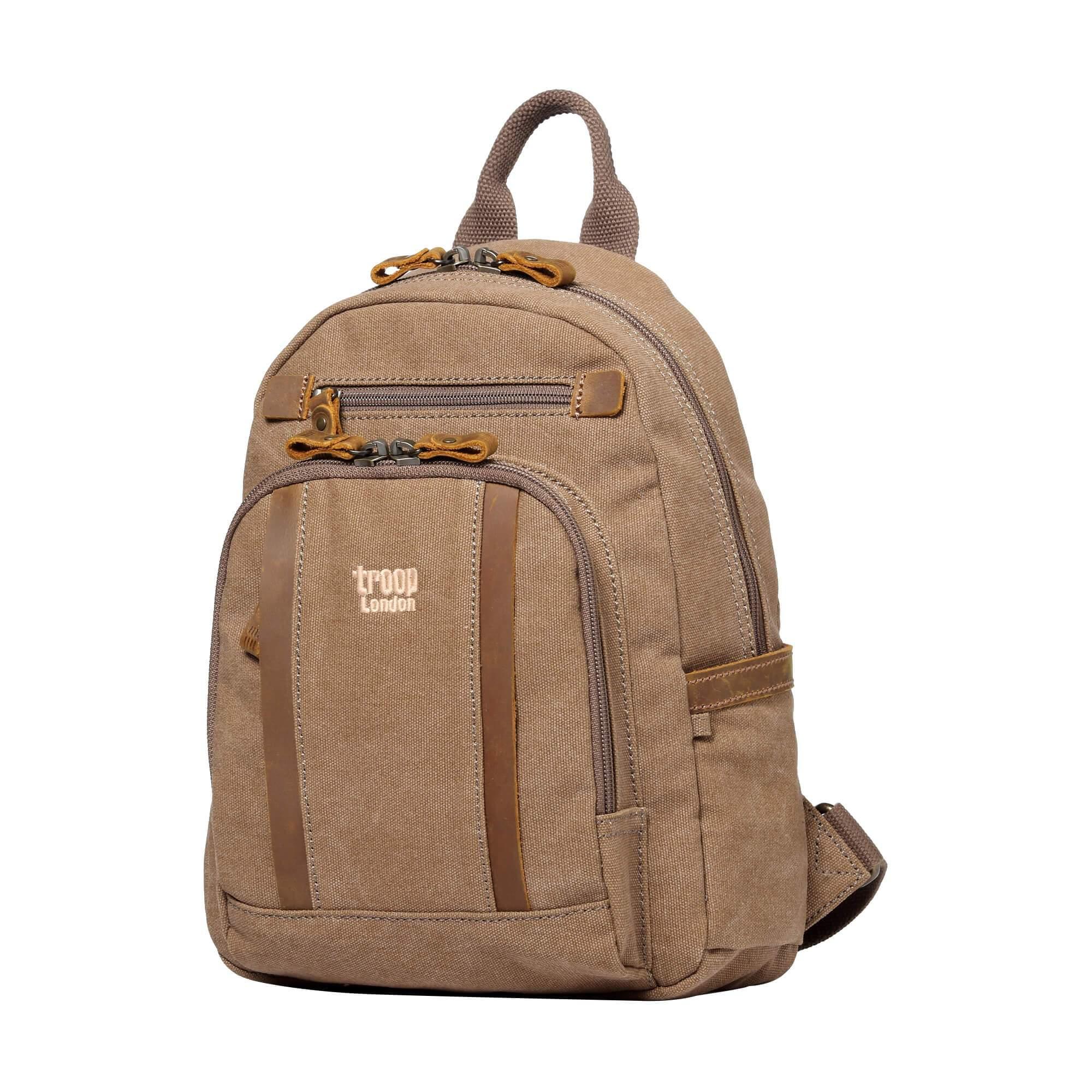 TRP0255 Troop London Classic Canvas Backpack Small - Durable School & Travel Backpack for Men & Women - Perfect for College, Commuting & Outdoor Adventures