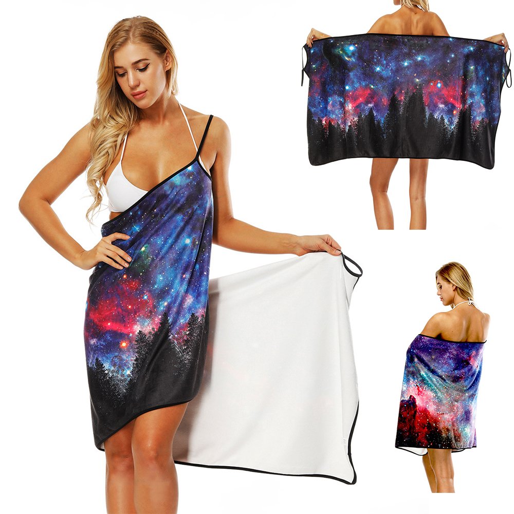JPOJPO 2018 Newest Round Beach Towel with Tassels - Soft Microfiber Picnic Blanket & Beach Cover Up - Perfect for Pool, Sand, Yoga, Travel and Outdoor Activities