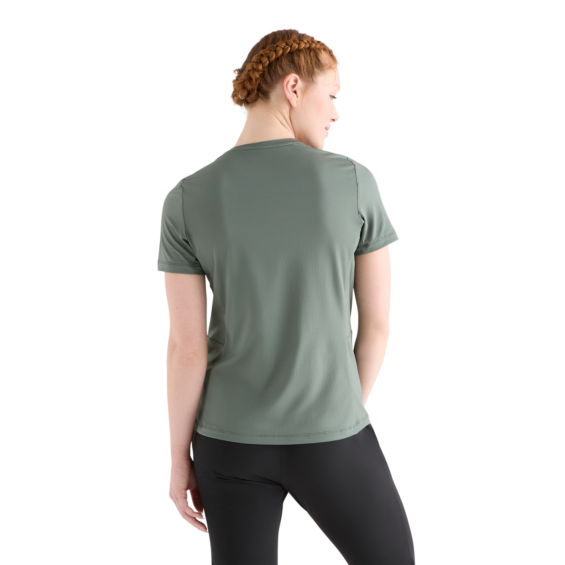 Deltapeak® Women's Micro Textured Tee - Soft & Breathable Short Sleeve Shirt for Casual Wear, Workout & Everyday Comfort