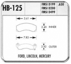 HB125F.650 HPS Performance Street Brake Pads - High-Performance Braking for Sports Cars & Daily Driving - Perfect for Track Days & Commuting