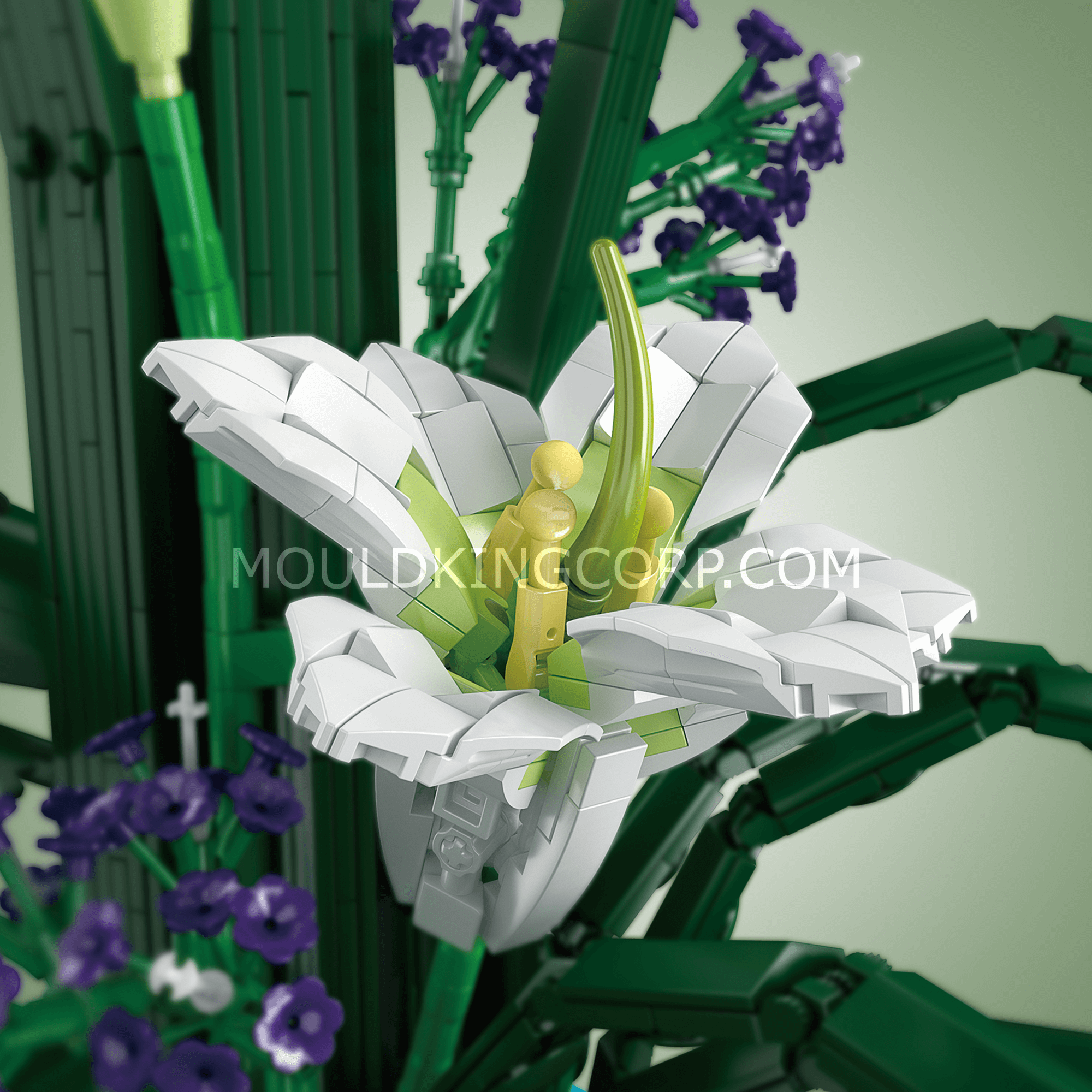 Mould King 10023 Fairy Lily Bouquet Building Set - 1,513 Pieces DIY Flower Kit for Home Decor, Gift, or Creative Play | Perfect for Birthday, Wedding, and Office Decoration