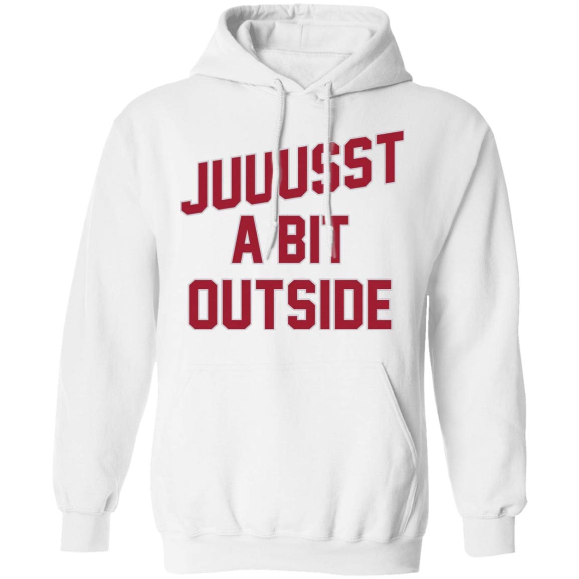 Juuussst a Bit Outside Baseball Hoodie - Soft Cotton Pullover Sweatshirt for Men & Women - Perfect for Game Day, Casual Wear & Sports Fans