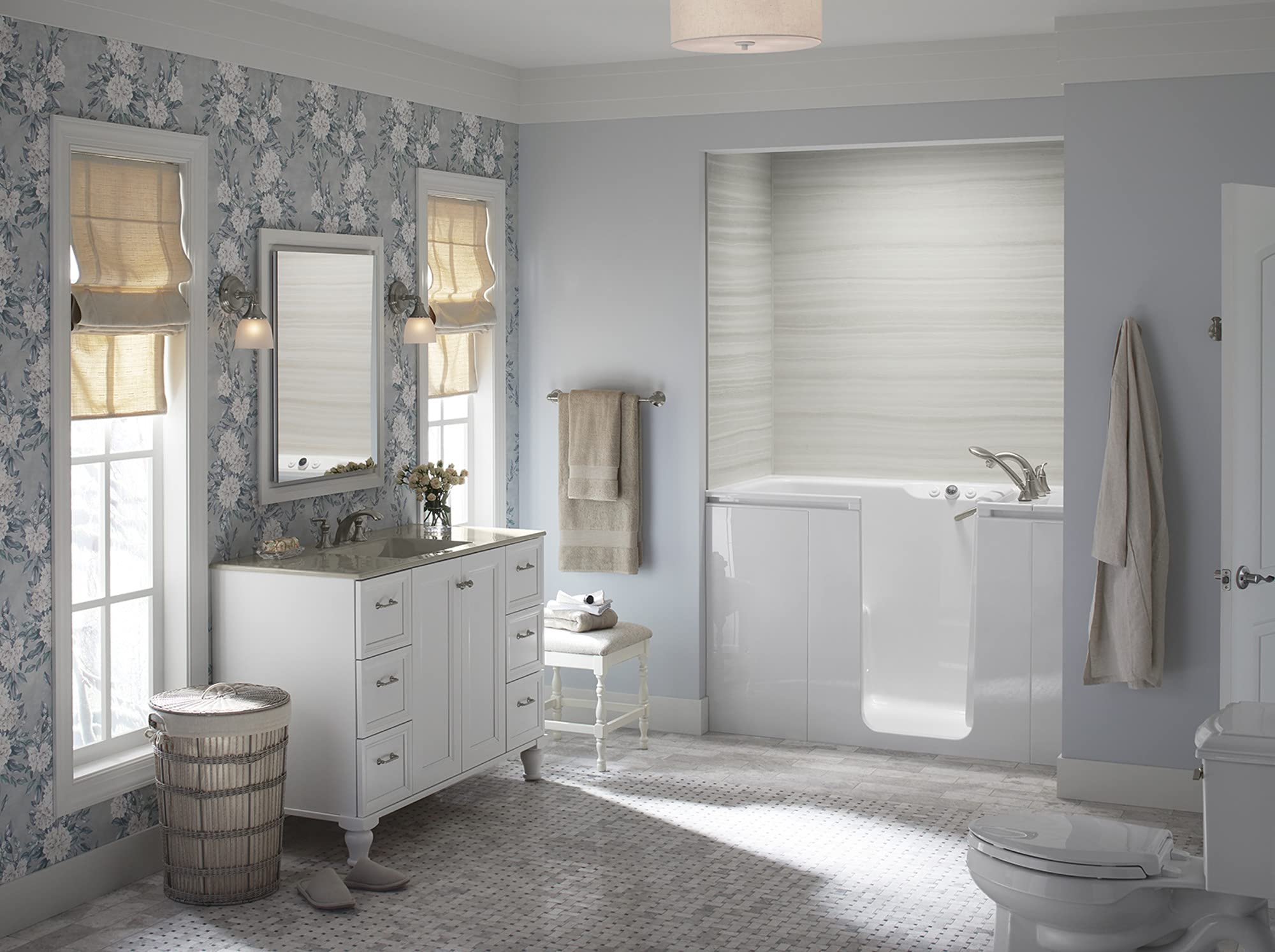 KOHLER Devonshire Brushed Nickel Bathroom Vanity Light Fixture - Adjustable Wall Sconce with Up/Down Facing Options - UL Listed 1-Light Bath Lighting - Perfect for Modern Bathrooms & Powder Rooms