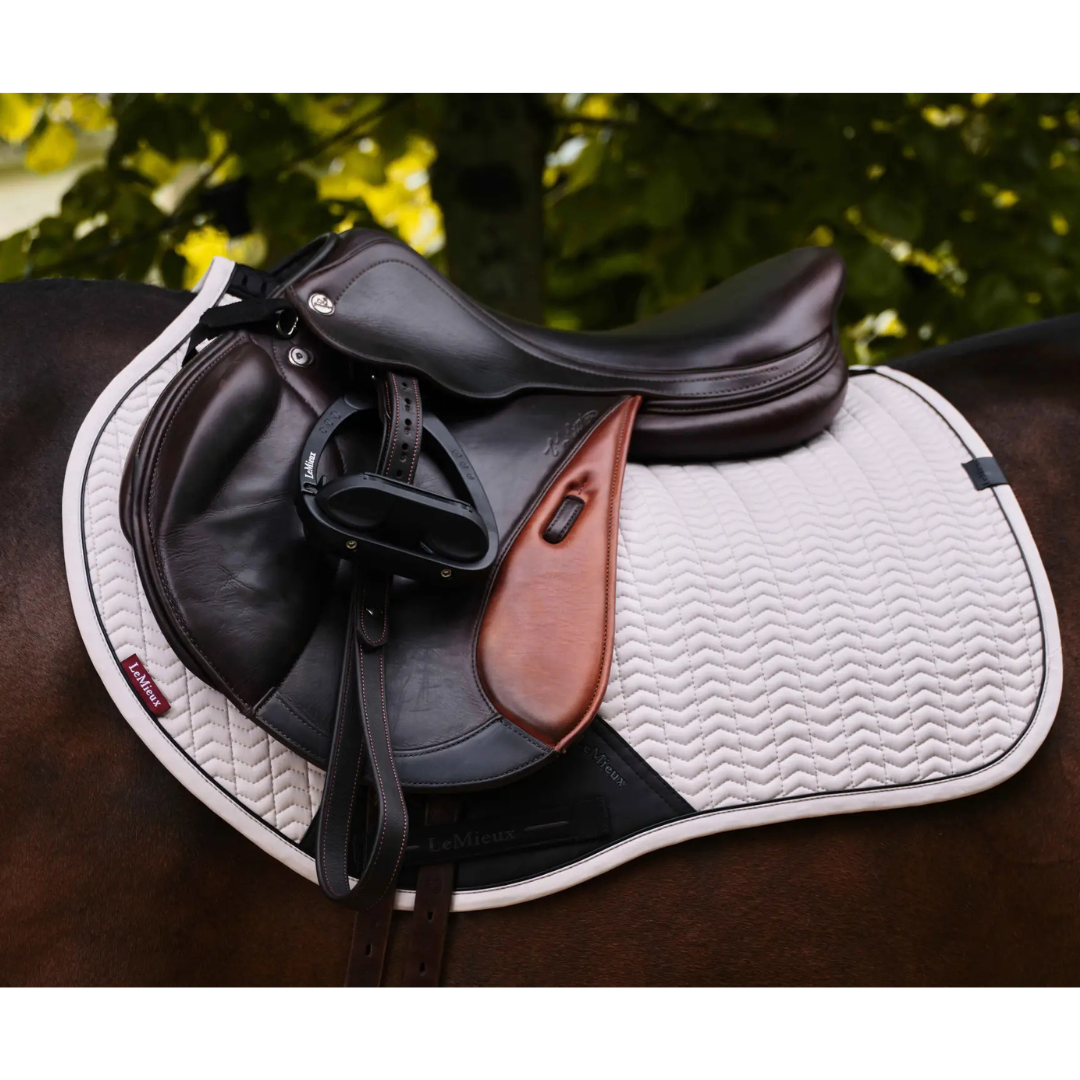 LeMieux Eurojump Square Saddle Pad - Breathable & Shock-Absorbing Equestrian Saddle Pad for Jumping & Dressage - Perfect for Training & Competitions