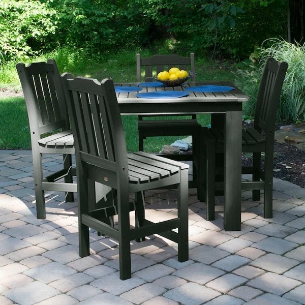 Lehigh 5-Piece Square Counter Height Outdoor Dining Set 42 x 42 - Perfect for Patio, Deck, Garden & Backyard Entertaining