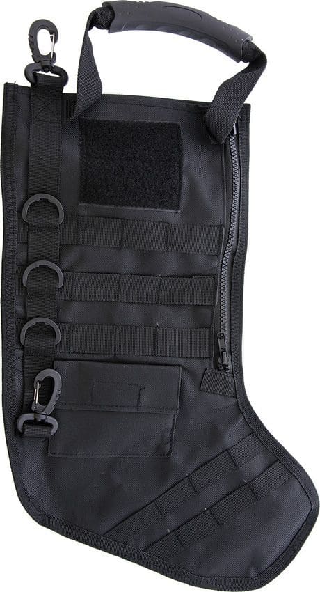 Black Tactical Christmas Stocking - Durable & Stylish Holiday Decor for Firearm Enthusiasts & Outdoor Lovers