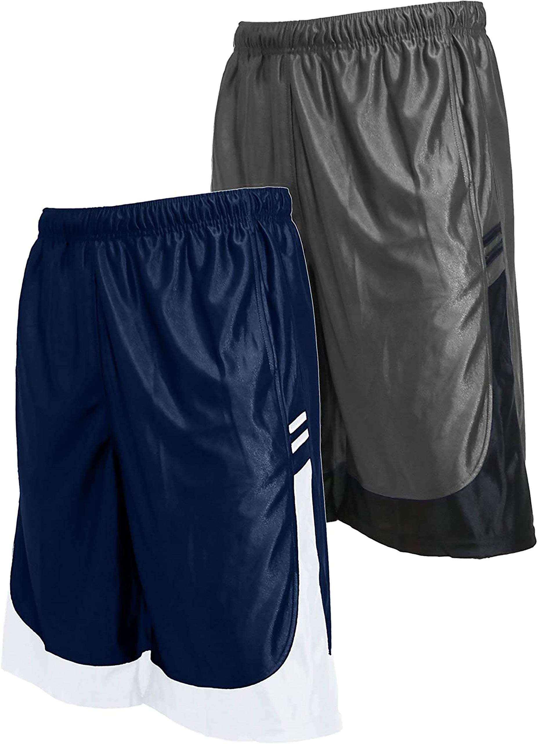 TL Men's Athletic Gym Workout Shorts with Pockets - Breathable Mesh & Stylish Dazzle Basketball Shorts for Running, Training & Sports (Pack or Single) - Perfect for Gym, Basketball Court & Casual Wear