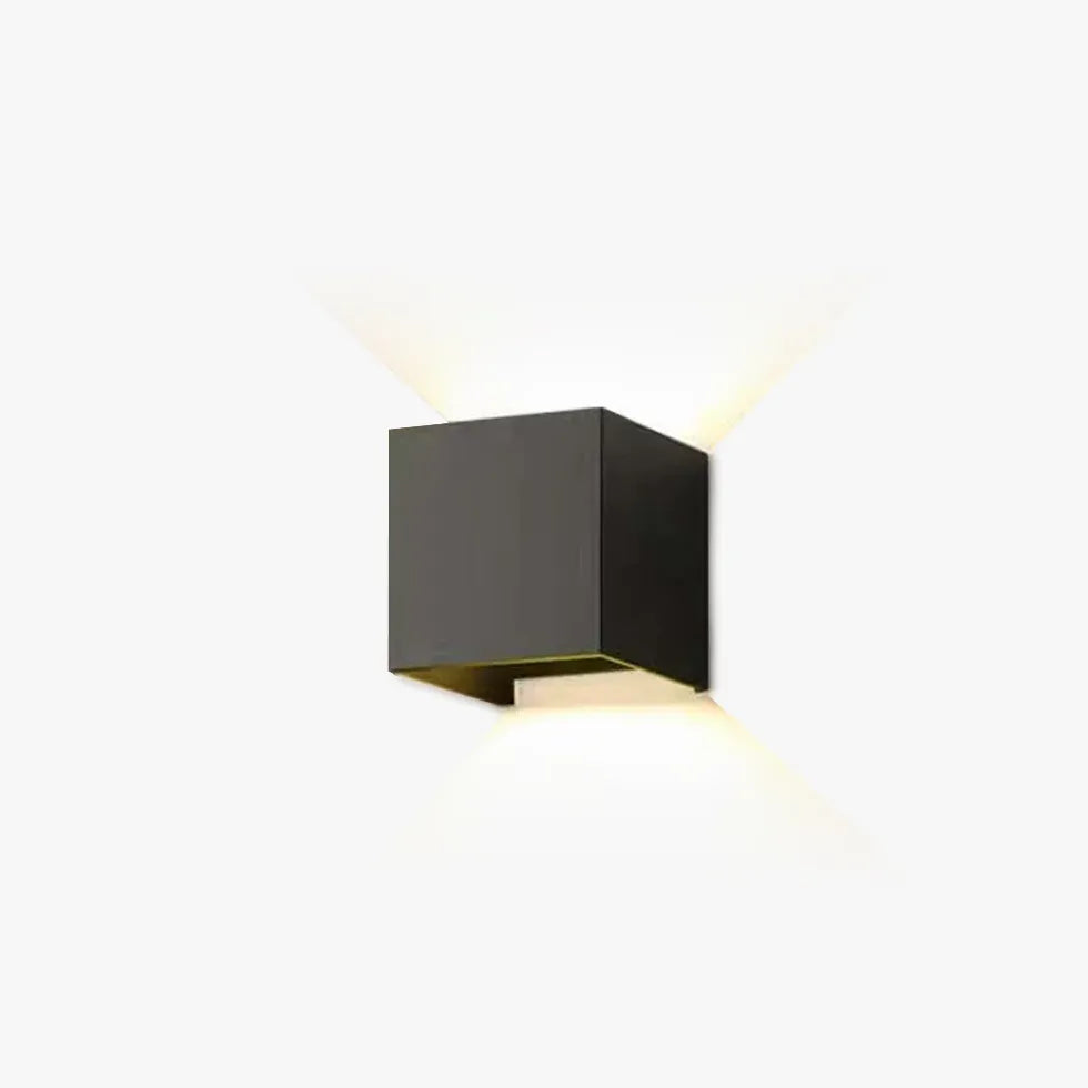 Waterproof Outdoor Square LED Up and Down Wall Lights - Modern Exterior Lighting for Patio, Garden, Deck, and Facade