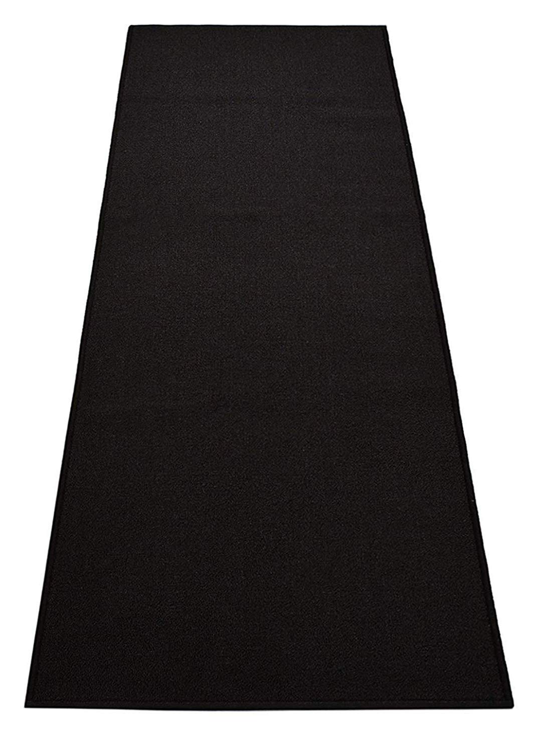 Custom Size Non-Slip Black Hallway Runner Rug - 22 Feet Long x 22 Inches Wide - Made to Order with Rubber Backing | Perfect for Narrow Hallways, Entryways & High-Traffic Areas