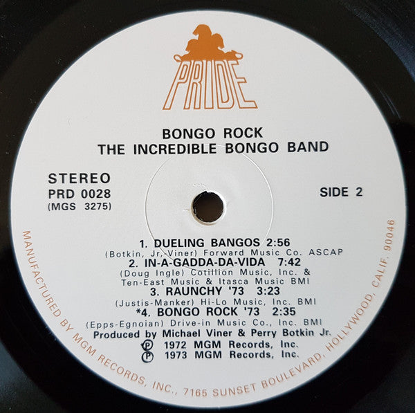 The Incredible Bongo Band - Bongo Rock (Vinyl LP, Album, Reissue, Mint Condition) - Perfect for Vintage Music Collectors & Retro Party Soundtracks