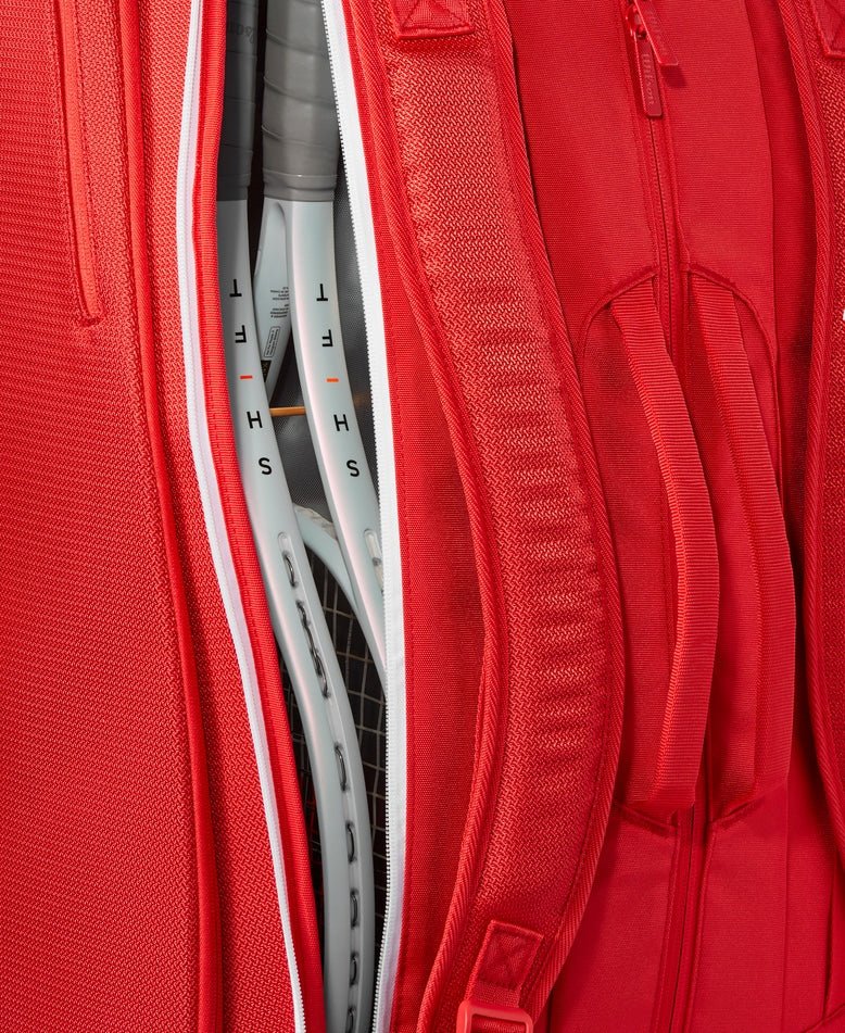 Wilson Super Tour 15 Pack Tennis Bag - Premium Red (2025) | Durable Tennis Gear for Players & Coaches | Perfect for Tournaments, Practice & Travel