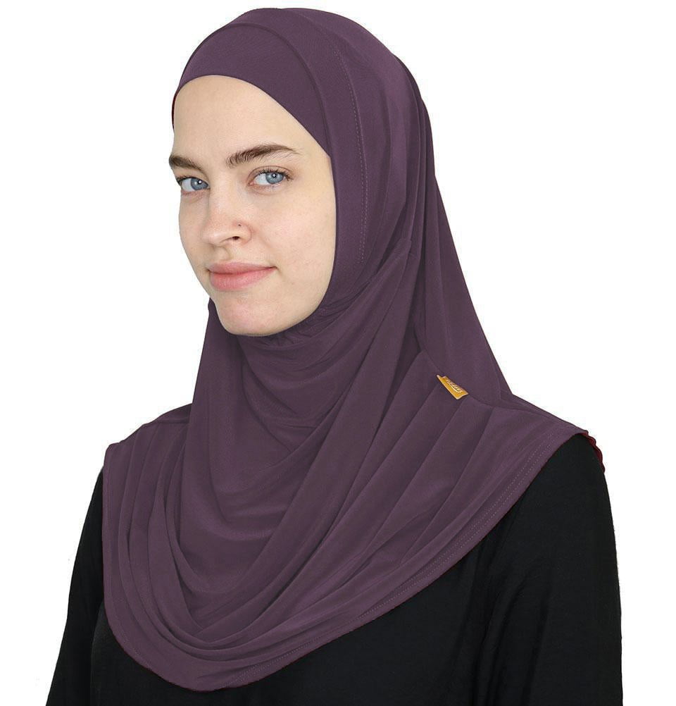 Firdevs Amira Hijab - Soft Stretchable Cotton Muslim Headscarf for Women - Lilac Purple - Perfect for Daily Wear, Prayer & Modest Fashion