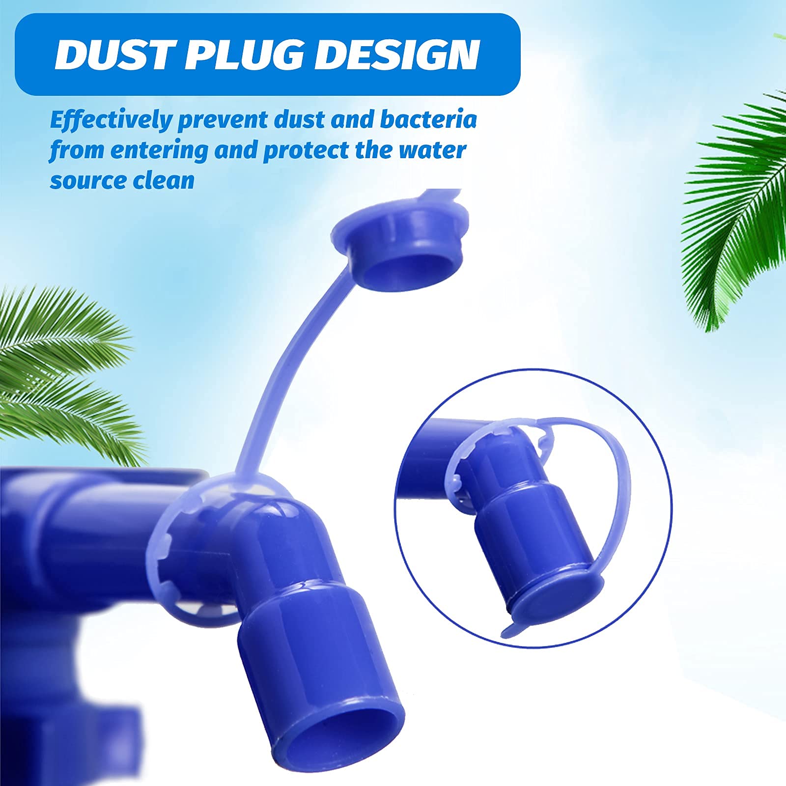 Portable Manual Water Pump for 2-6 Gallon Jugs - Extra Short Tube & Cap Included | Drinking Water Dispenser for Home, Office, Camping & Emergency Preparedness