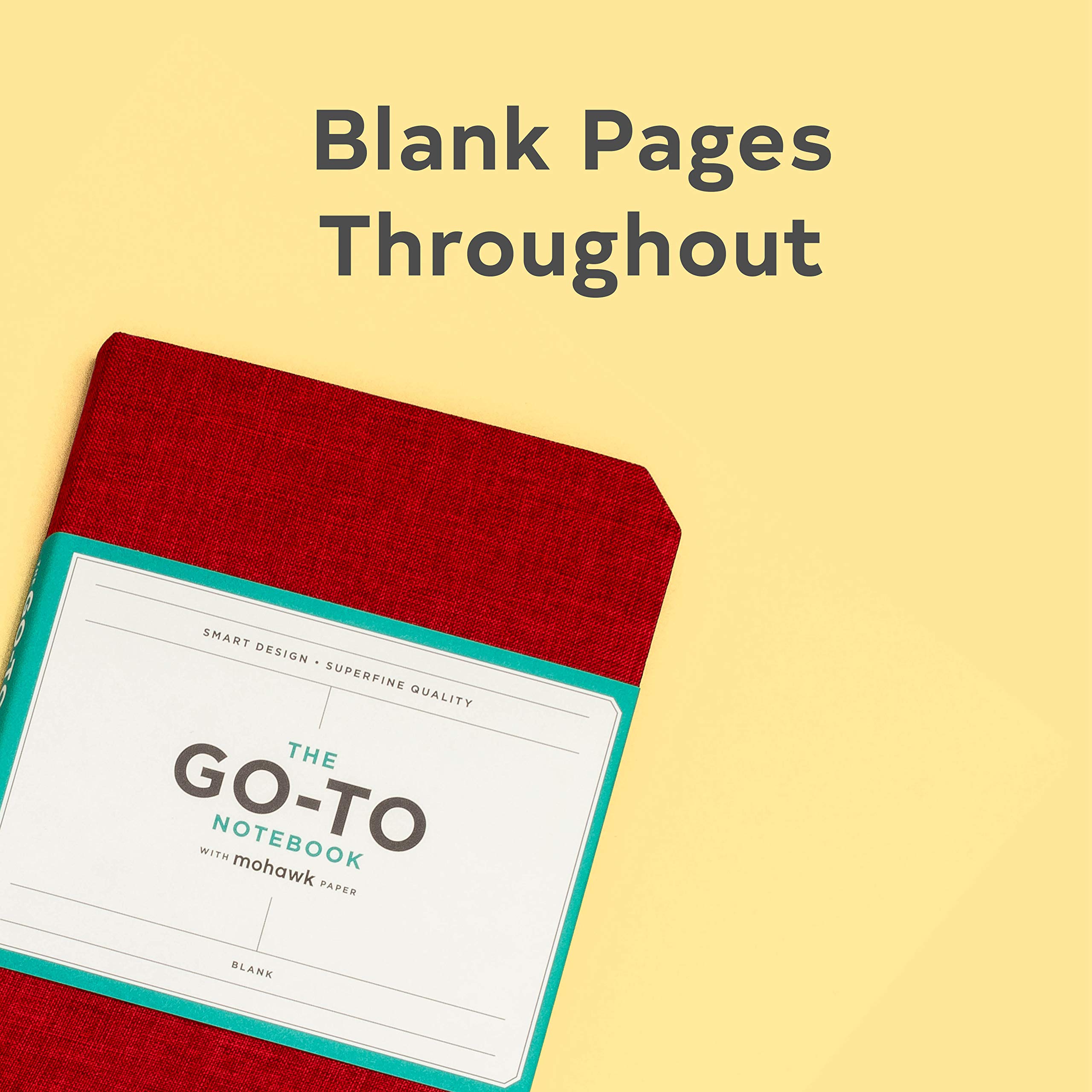 Premium Mohawk Paper Notebook - Brick Red Blank Pages, Lay Flat Design for Productivity Journaling | Perfect for Office Work, School Notes & Creative Writing