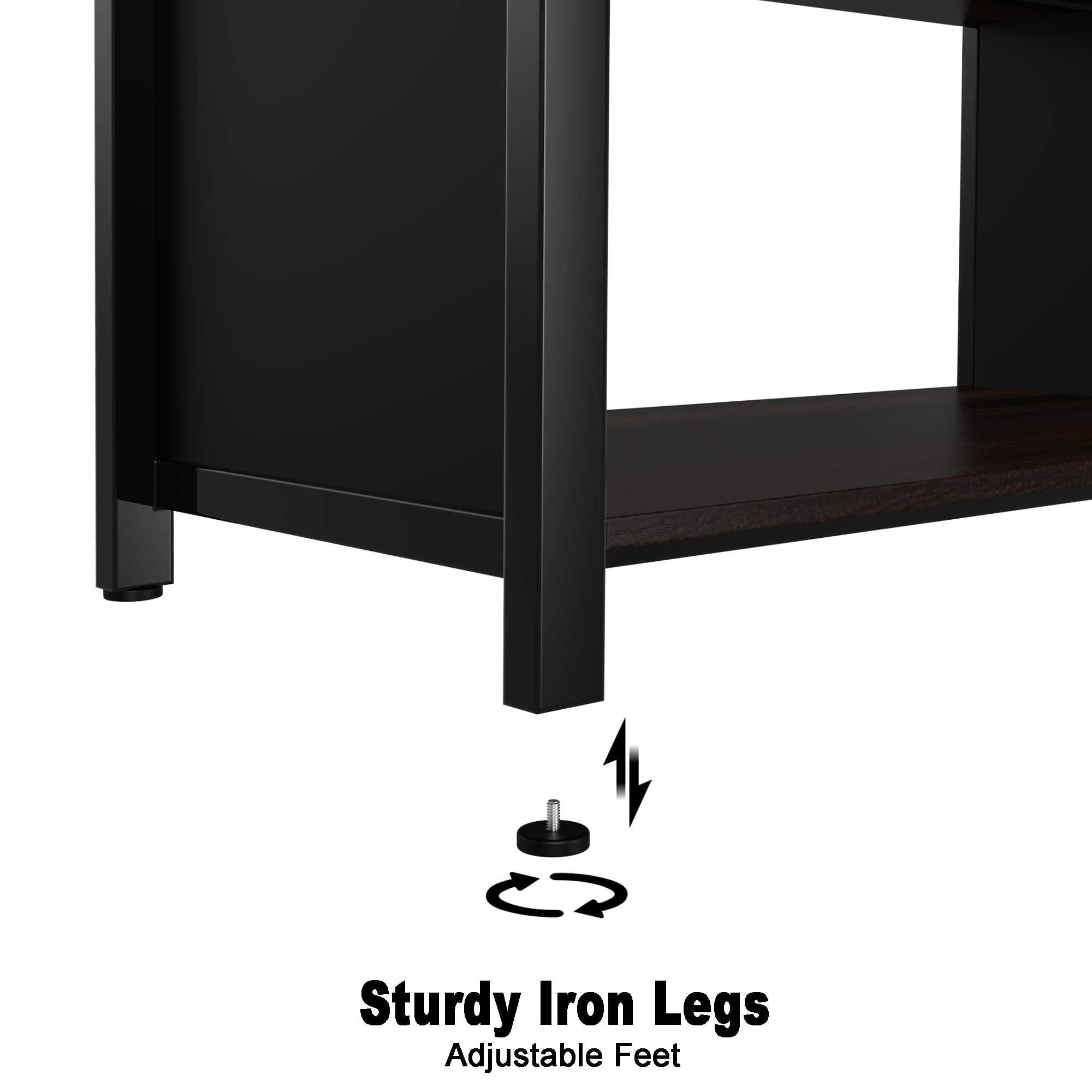 GDLF 40 Gallon Metal Aquarium Stand with Storage Cabinet - Heavy Duty Fish Tank Stand for Turtle & Reptile Terrariums - Perfect for Home, Office or Pet Store Display