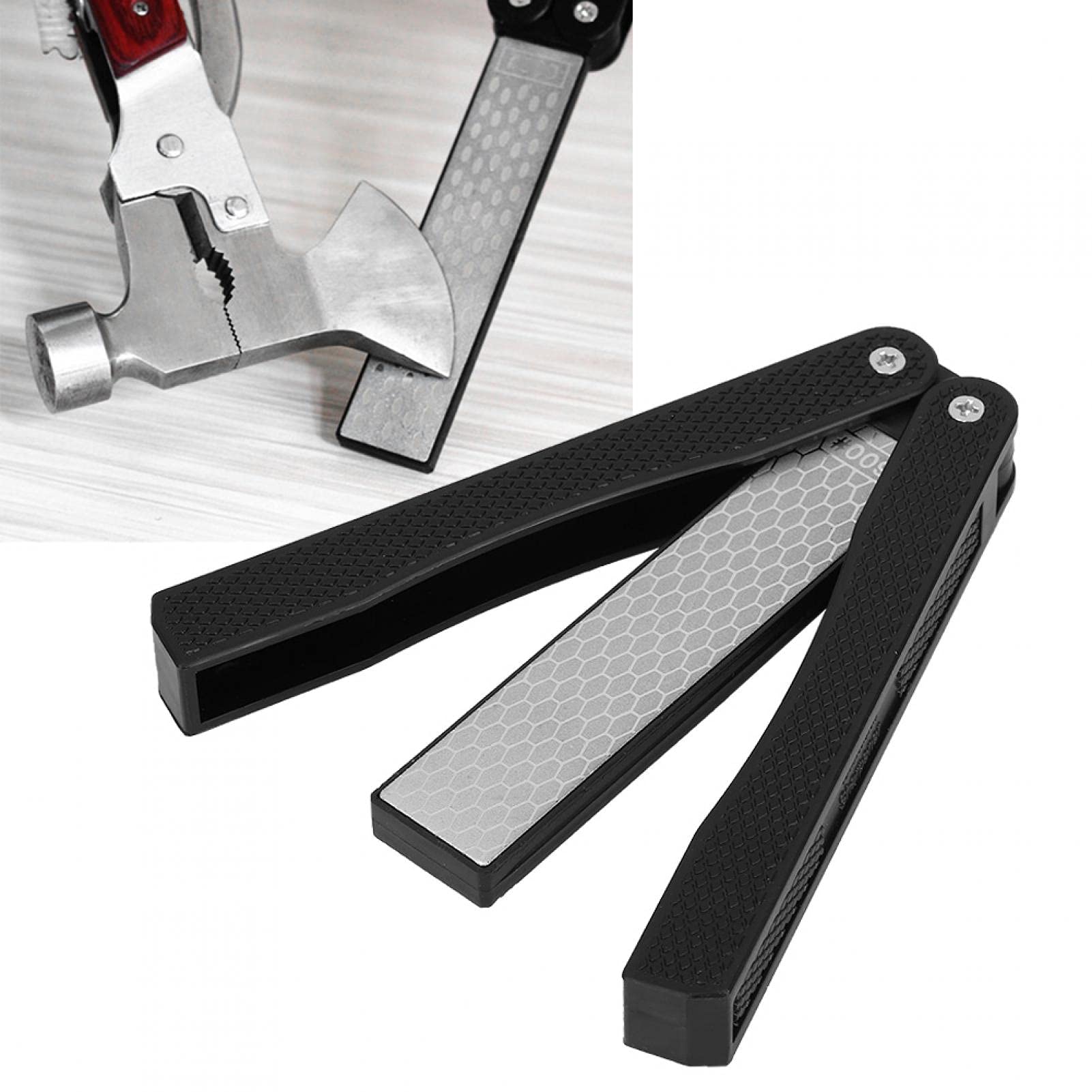 Dual-Sided Diamond Knife Sharpener - Professional Portable Folding Kitchen Tool for Home Chefs & Outdoor Enthusiasts | Sharpens Kitchen Knives, Pocket Knives, Hunting & Camping Gear | Perfect for Cooking, BBQ, Hiking, Survival Kits & Everyday Kitchen Use | Ideal for Home, Restaurant, Camping & Outdoor Adventures