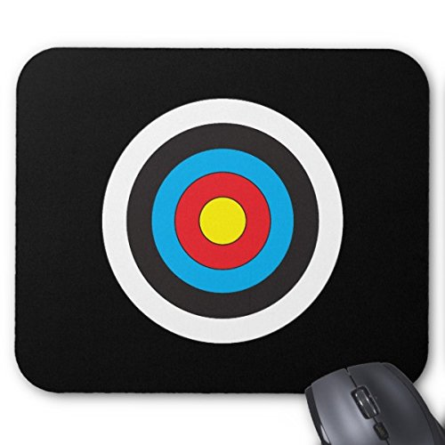 Julyou Archery Target Mouse Pad - Non-Slip Gaming Mouse Mat with Precision Aiming Design for PC, Laptop, Office & Gaming Setup - Perfect for FPS, MOBA and Esports Players