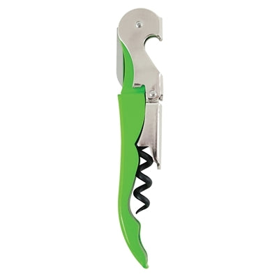 Premium Double Level Pro Corkscrew - Professional Wine Bottle Opener with Ergonomic Green Handle - Perfect for Wine Tasting, Parties & Home Bars