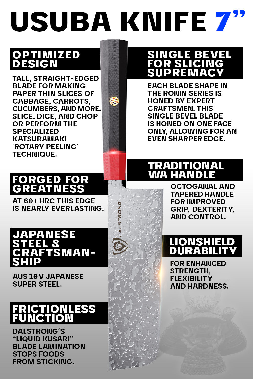Premium Dalstrong Usuba Knife 7