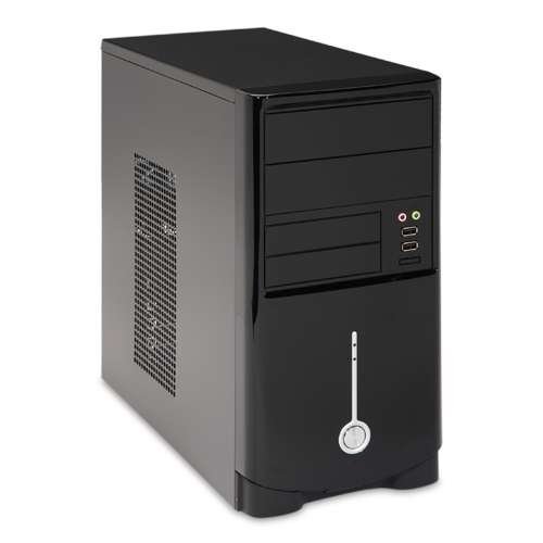 HEC 6T10LITE Mid Tower Computer Case - ATX PC Gaming Case with Tempered Glass Side Panel & RGB Lighting for Home Office and Gaming Setup